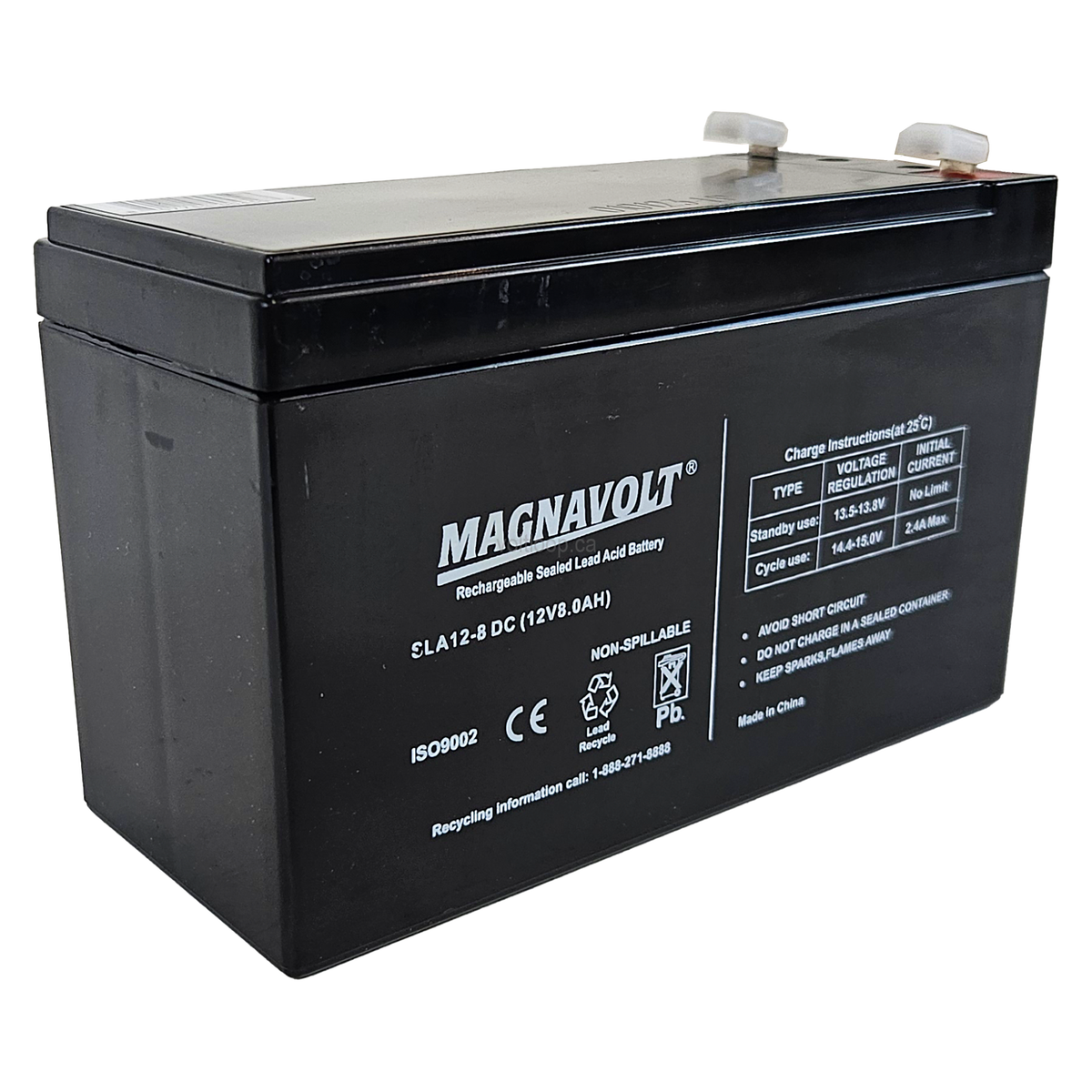 Magnavolt SLA12-8 DC 12V 8 Ah Sealed Lead Acid AGM Battery Magnavolt SLA12-8 DC 12V 8 Ah Sealed Lead Acid AGM Battery