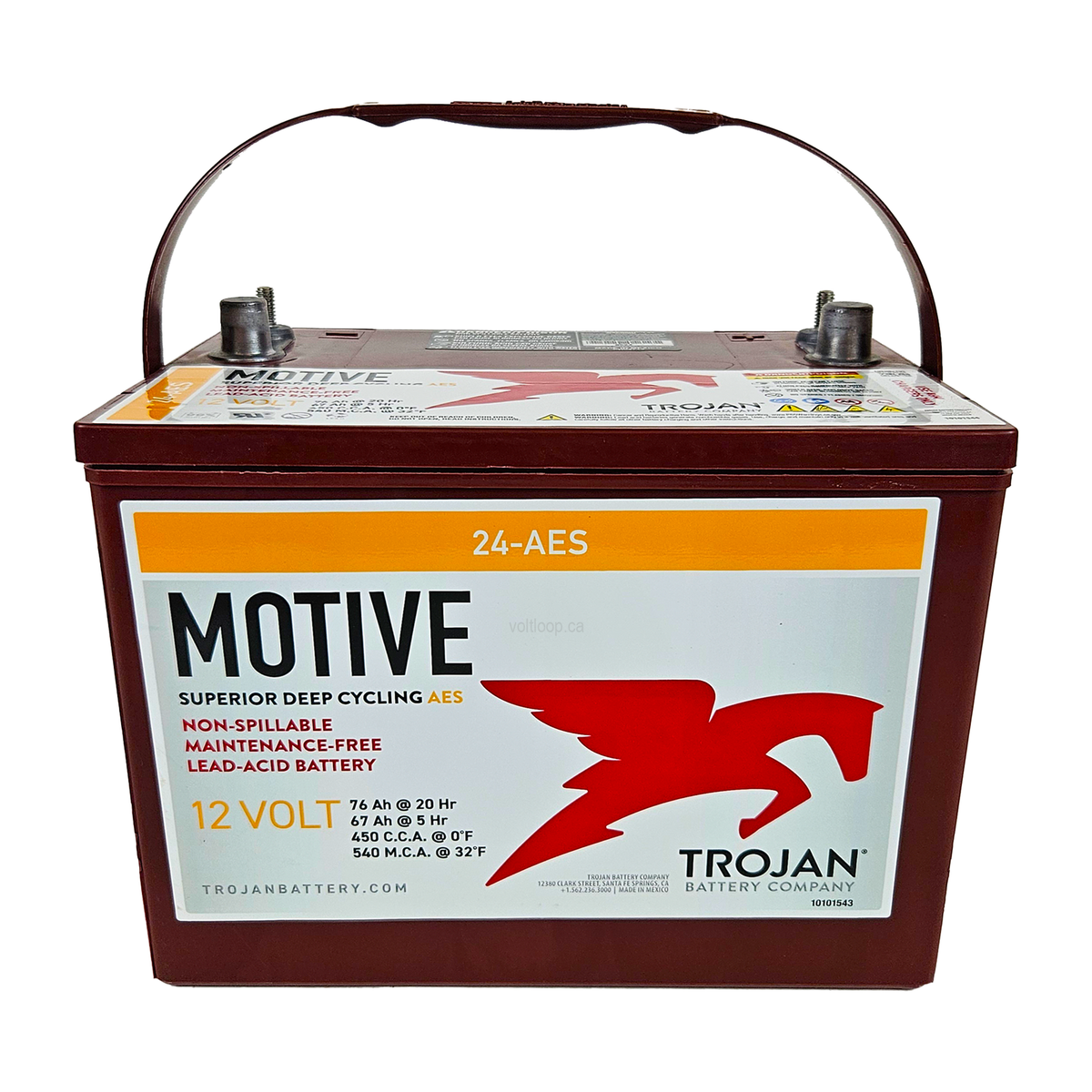 24 AES 12V Deep Cycle AGM Battery Group 24 76AH