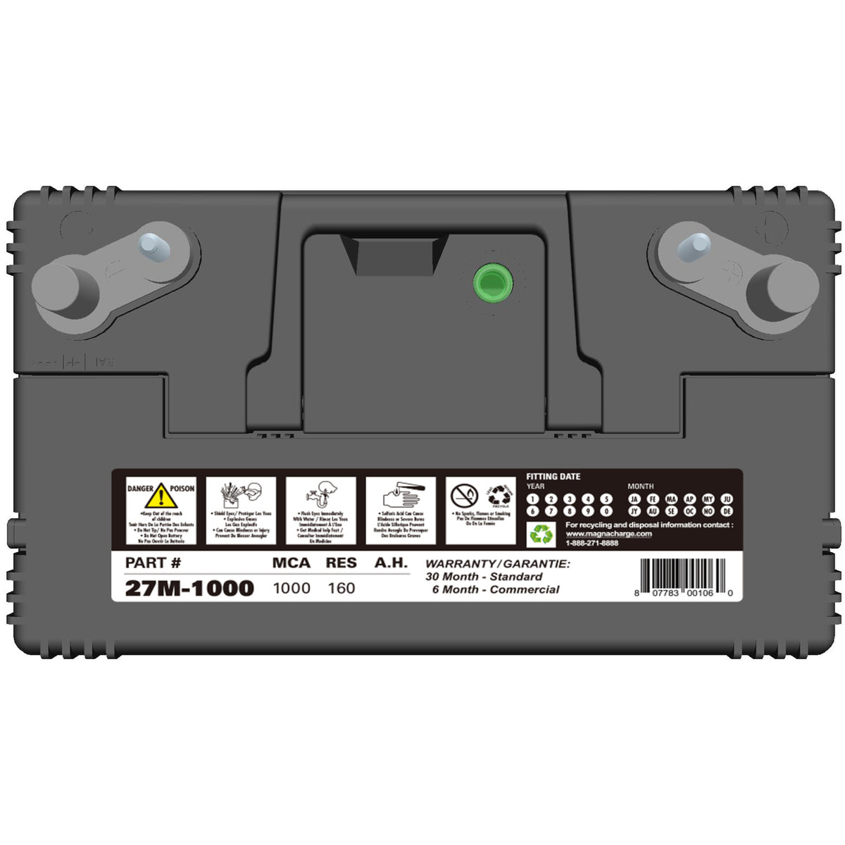 Magnacharge 27m 1000 12v Dual Purpose Marine And Rv Battery Voltloop Canada 1016