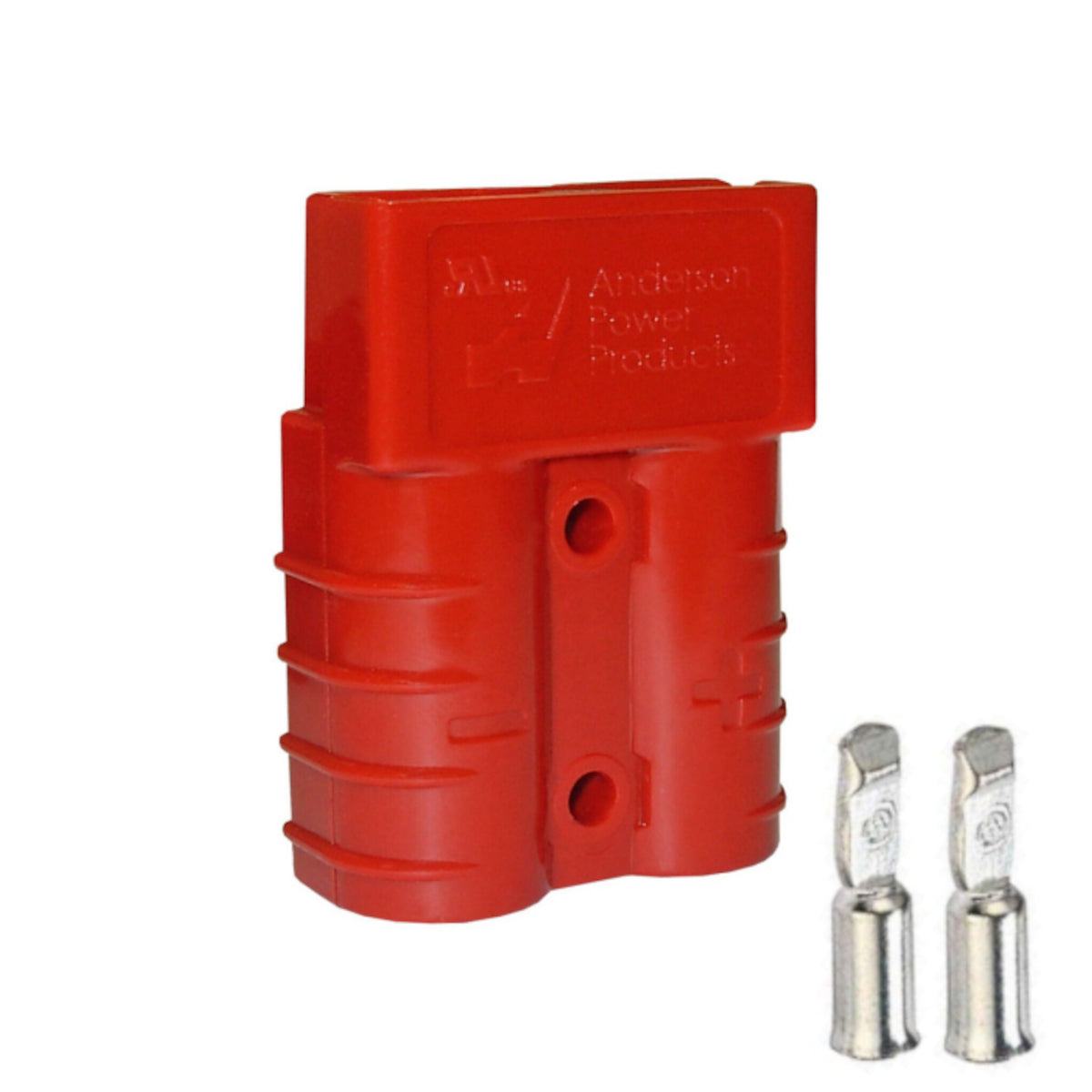 Authentic Anderson SB50 Powerpole Contacts - 2-Pack, 10/12 AWG, Plated Copper (Part #5915)