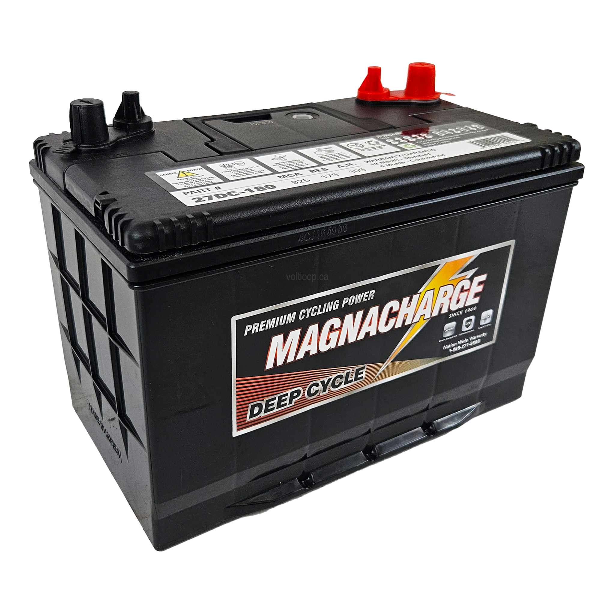 27DC-180 12V Dual Purpose Battery Group 27 | 105 AH