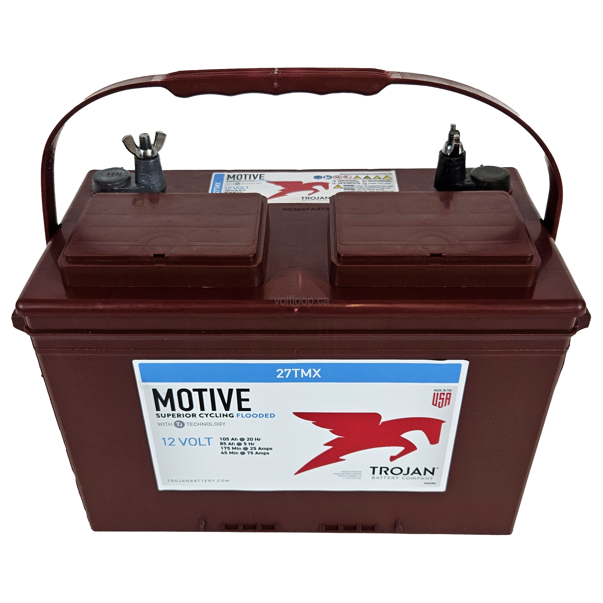 Trojan 27TMX 12V Deep Cycle Flooded Battery | Group 27 – Voltloop
