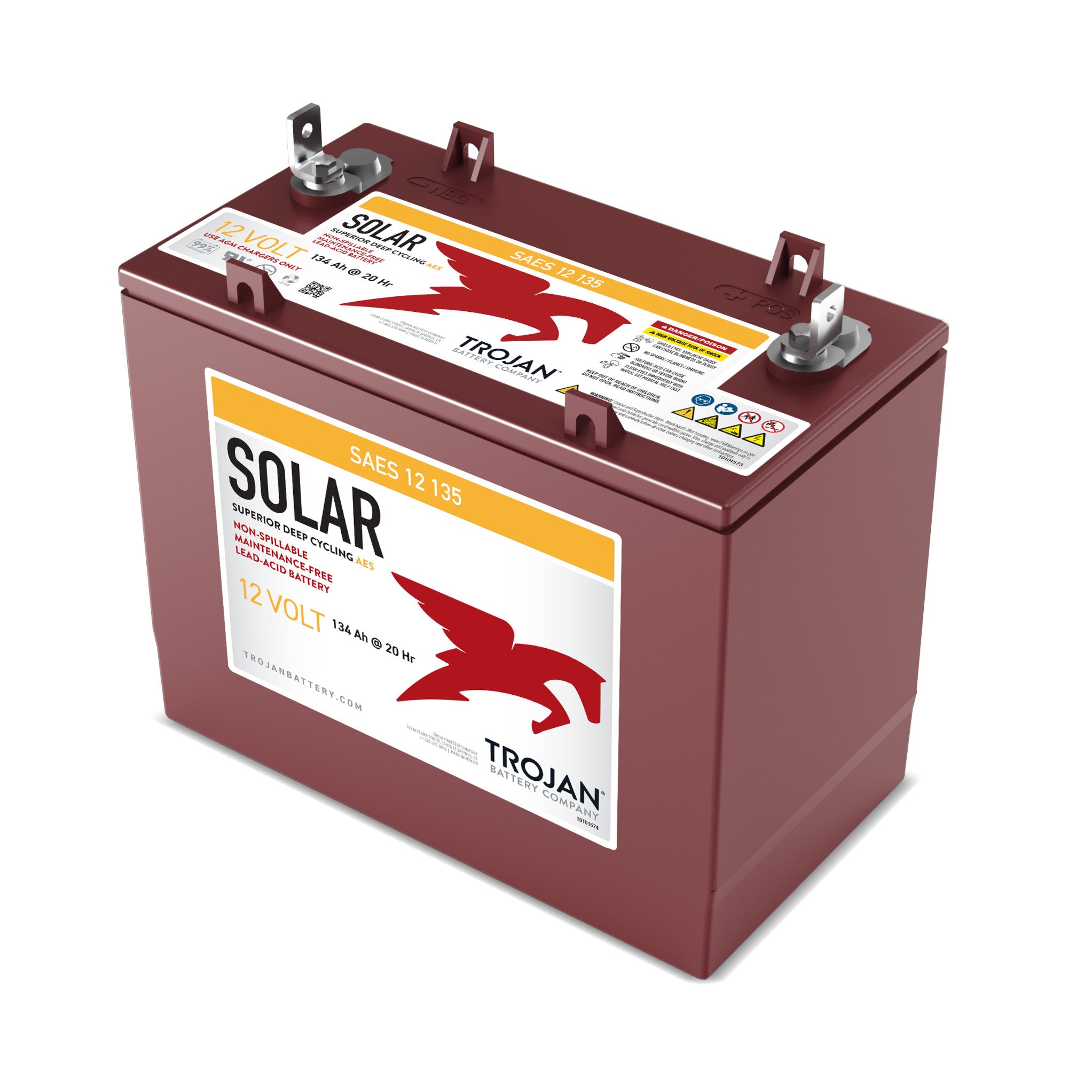 Trojan SAES 12 135 12V Solar Deep Cycle AGM Battery