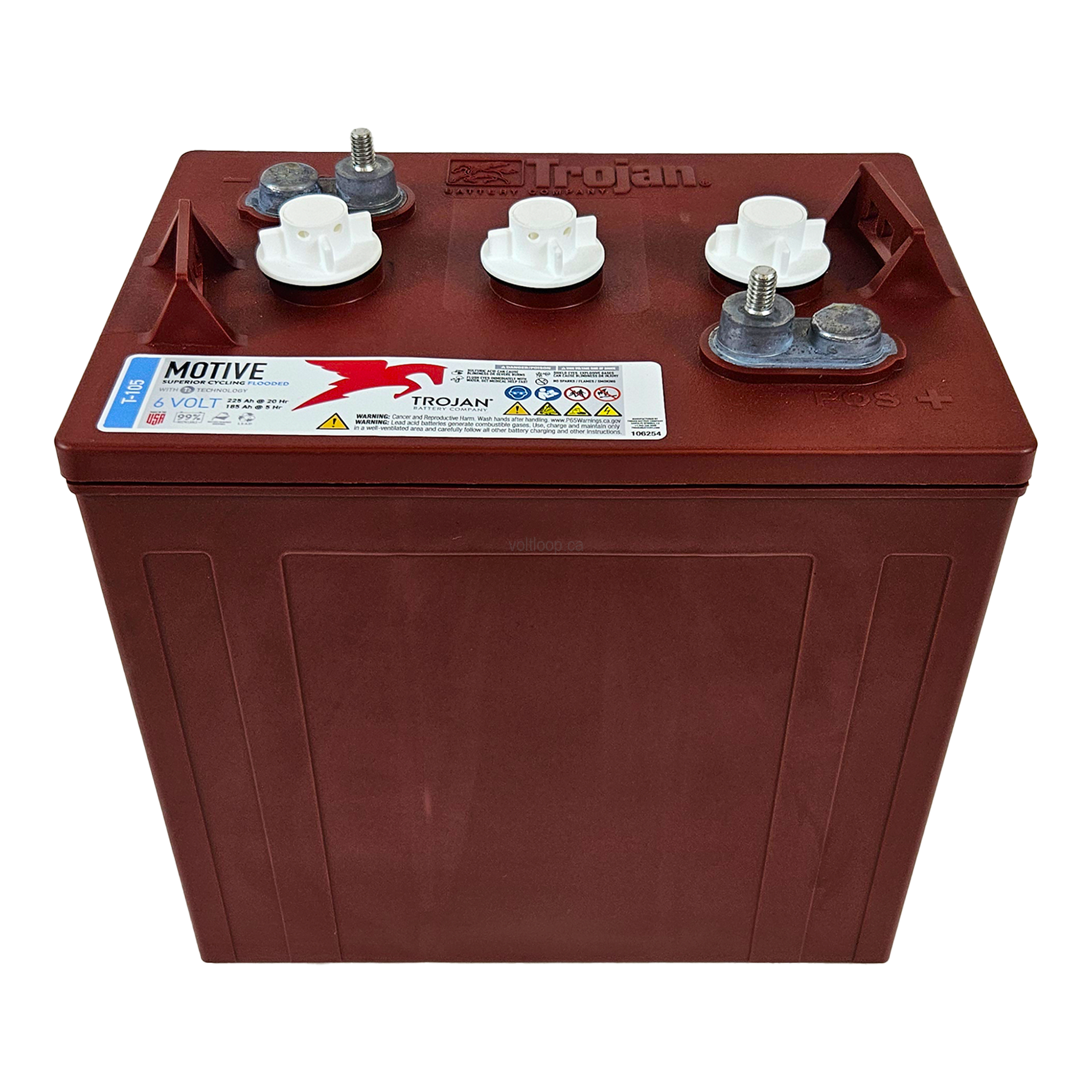 T105 Trojan T-105 6 Volt Deep Cycle Flooded Battery – Voltloop Battery Store