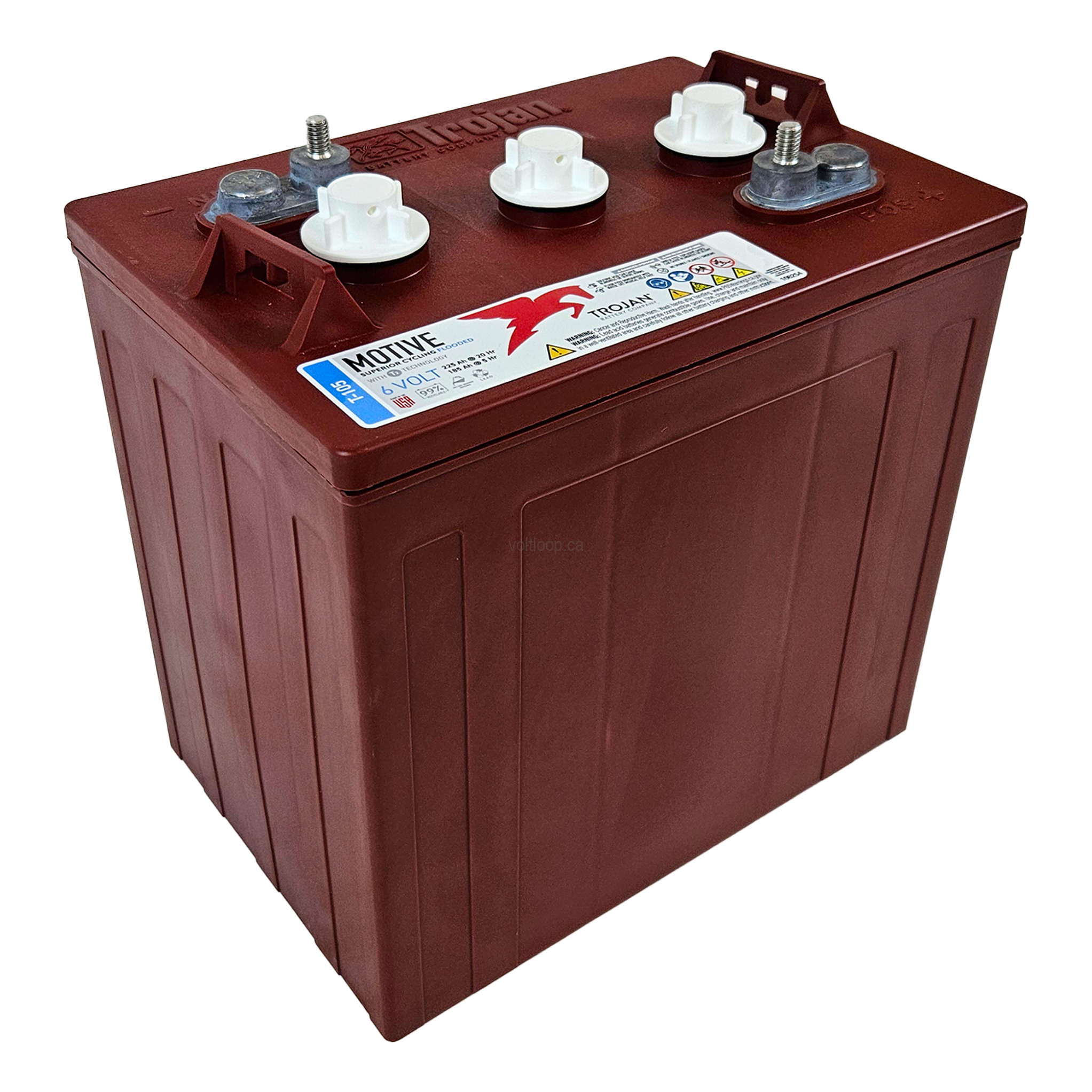 Trojan T-105 6 Volt Deep Cycle Flooded Battery – Voltloop Battery