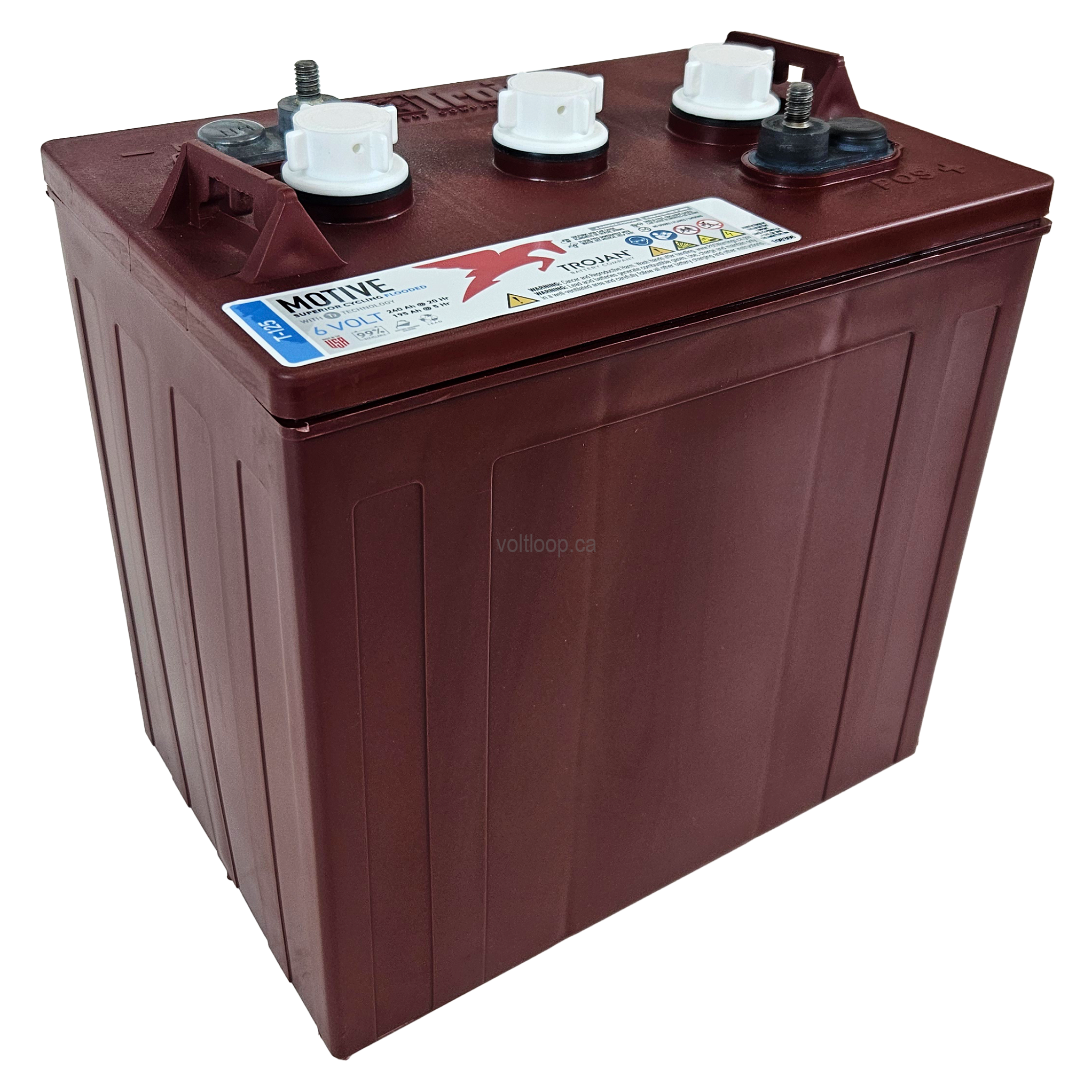 Trojan T-125 6V Deep Cycle Flooded Battery | Group GC2 – Voltloop