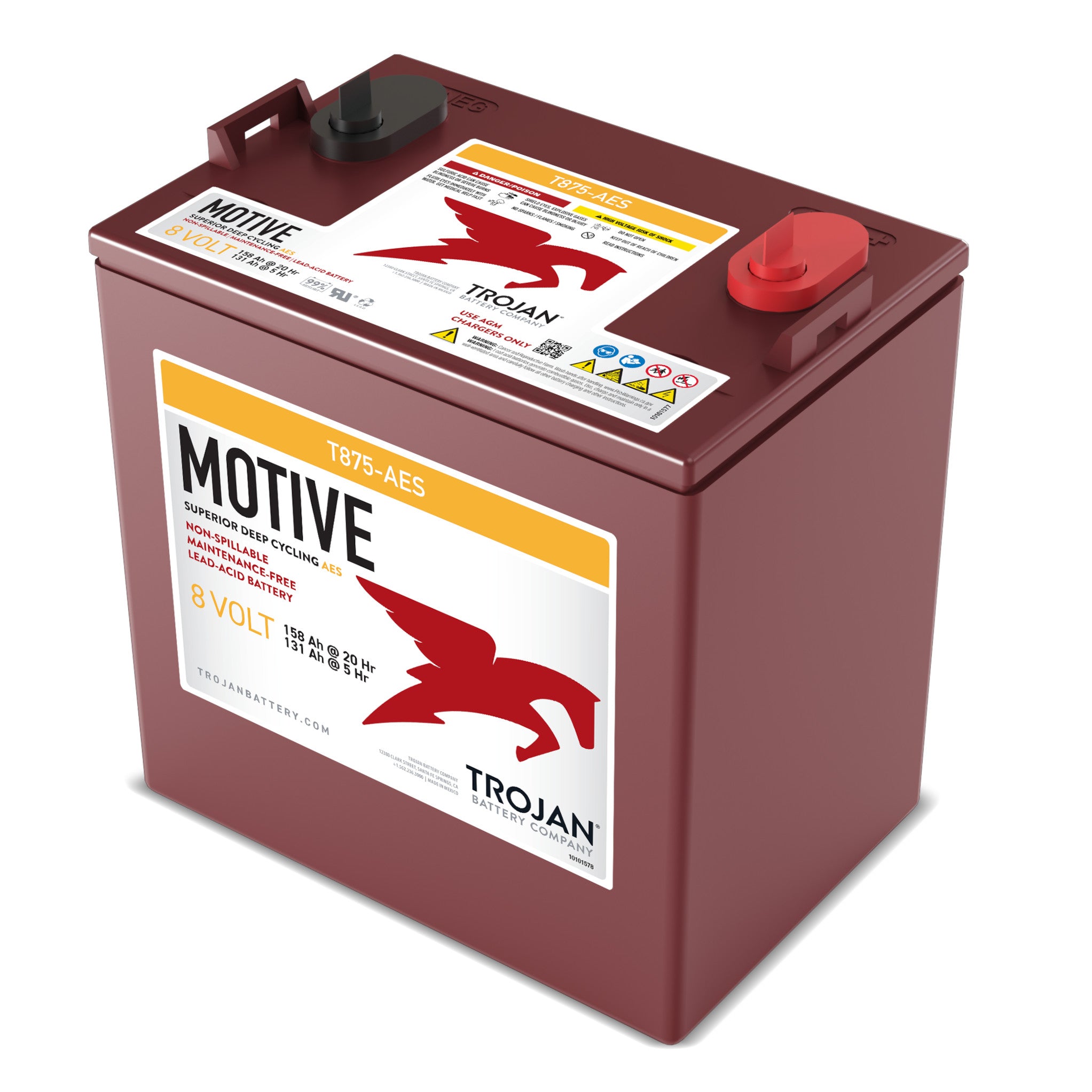 Trojan T875-AES 8V Deep Cycle AGM Battery – Voltloop Battery Store