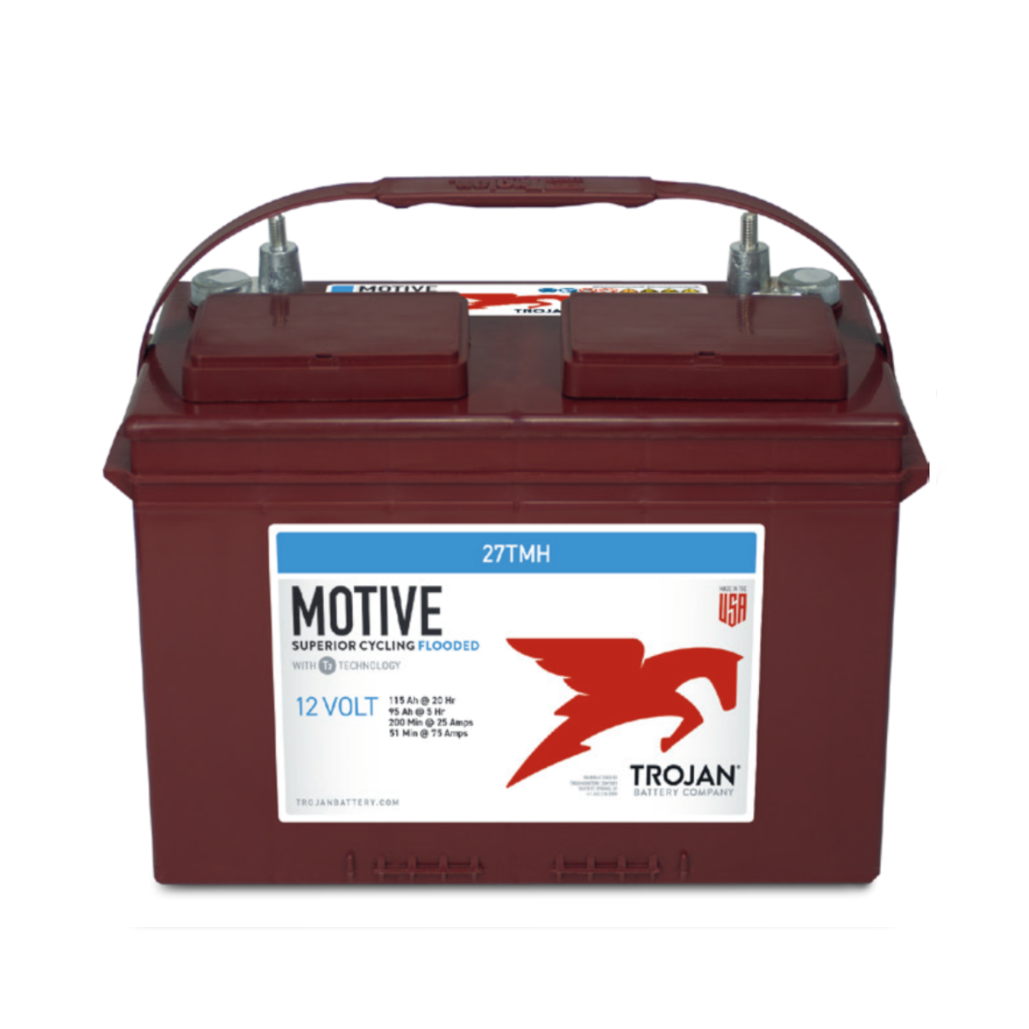 Trojan 27TMH 12V Deep Cycle Flooded Battery | Group 27 – Voltloop