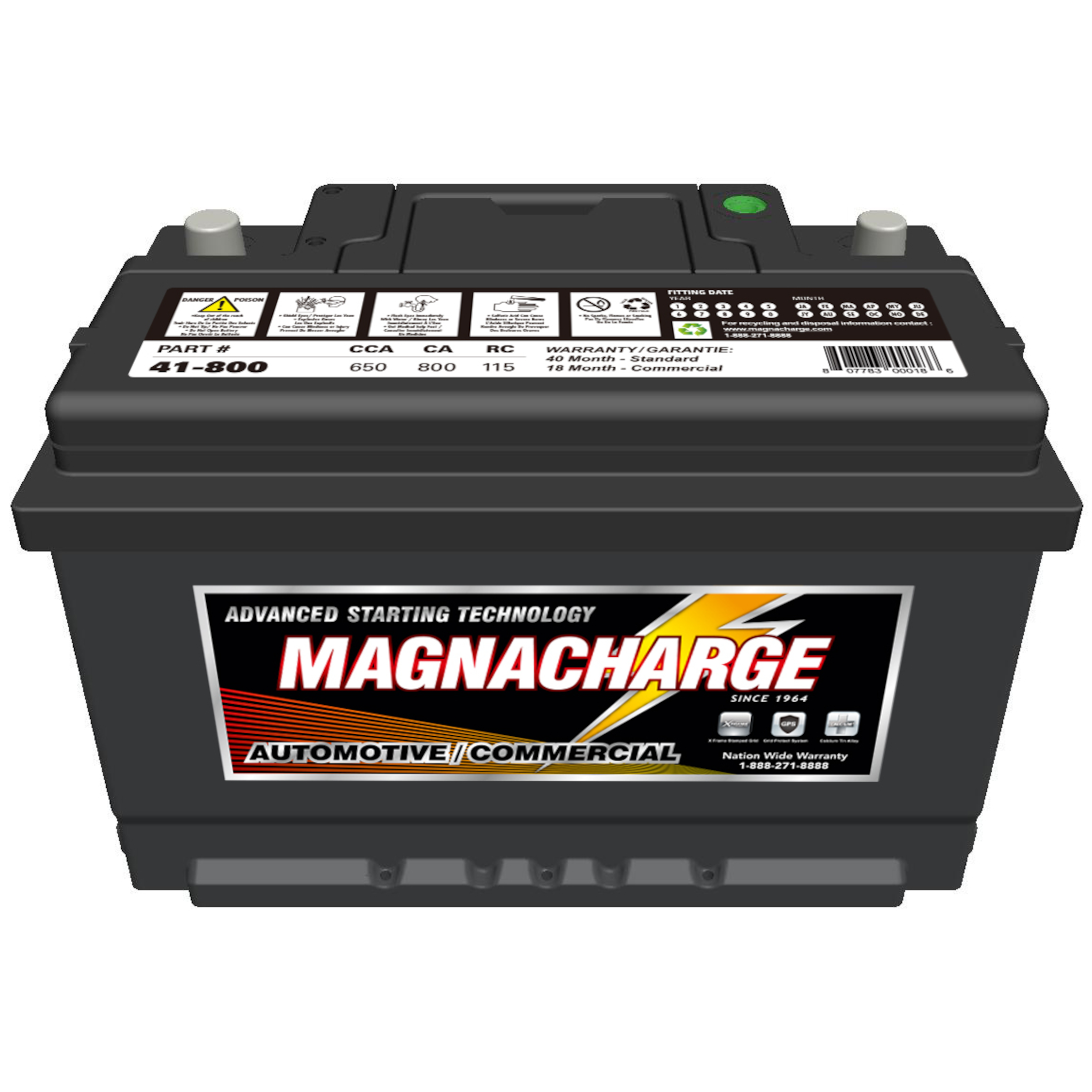 Tyler magneato 7’0” Magnacharge 41-800 12V Car Battery | Group 41 – Voltloop Battery Store