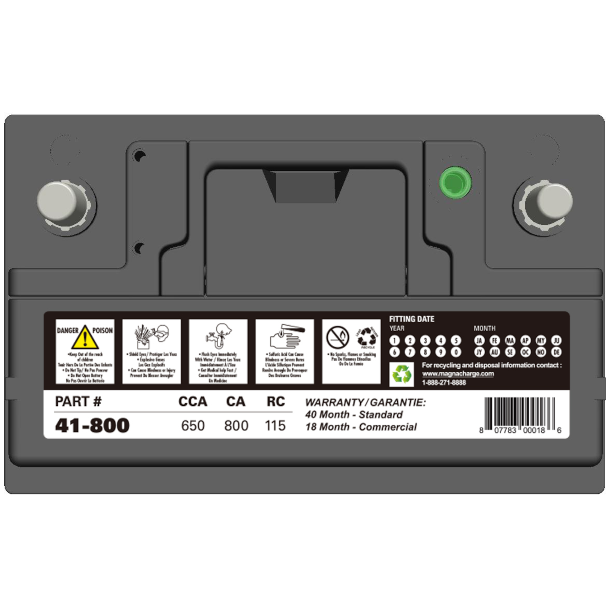 Magnacharge 41-800 12V Car Battery | Group 41 – Voltloop Battery Store