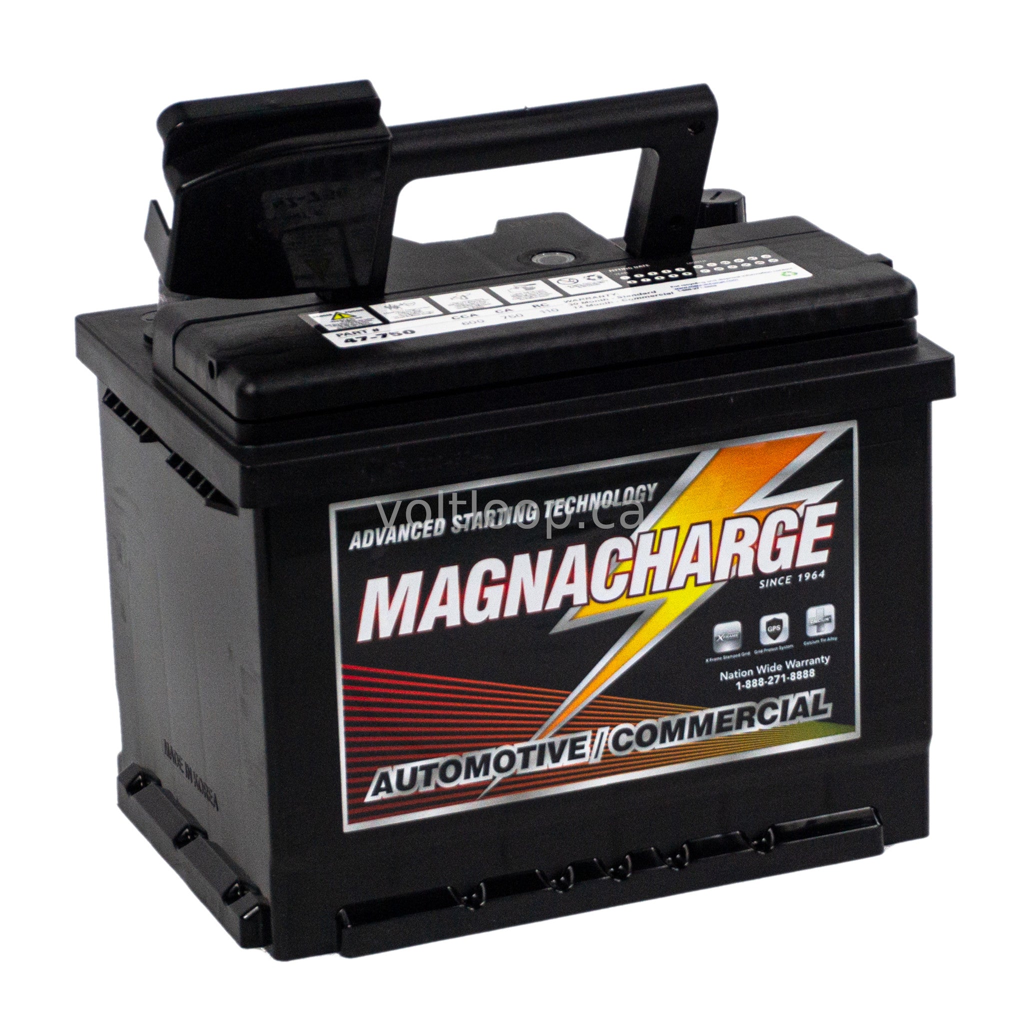 Magnacharge Magnacharge 47-750 12V Car Battery | Group 47 – Voltloop Canada