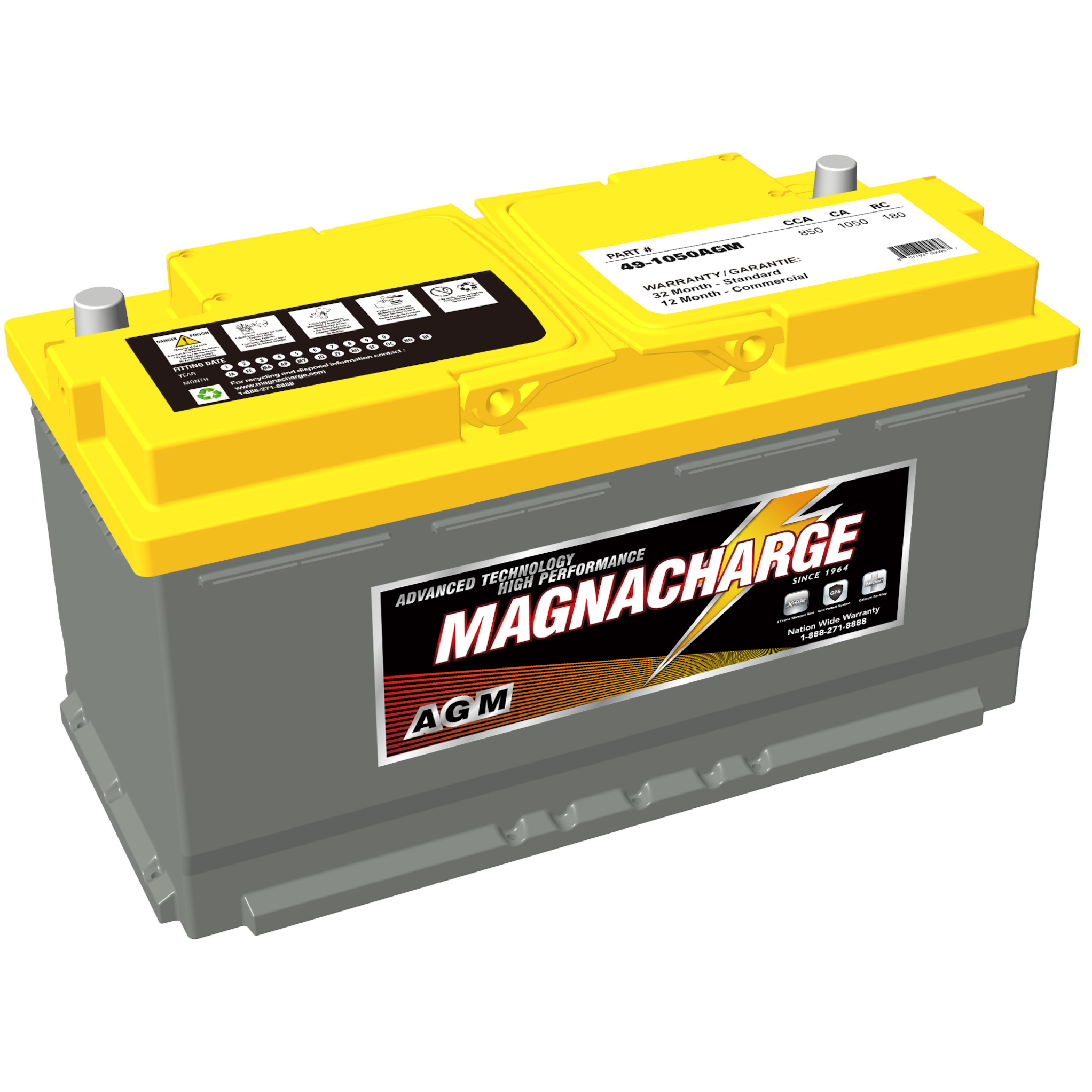 Magnacharge Magnacharge 49-1050AGM 12V AGM Car Battery | Group 49 – Voltloop ...