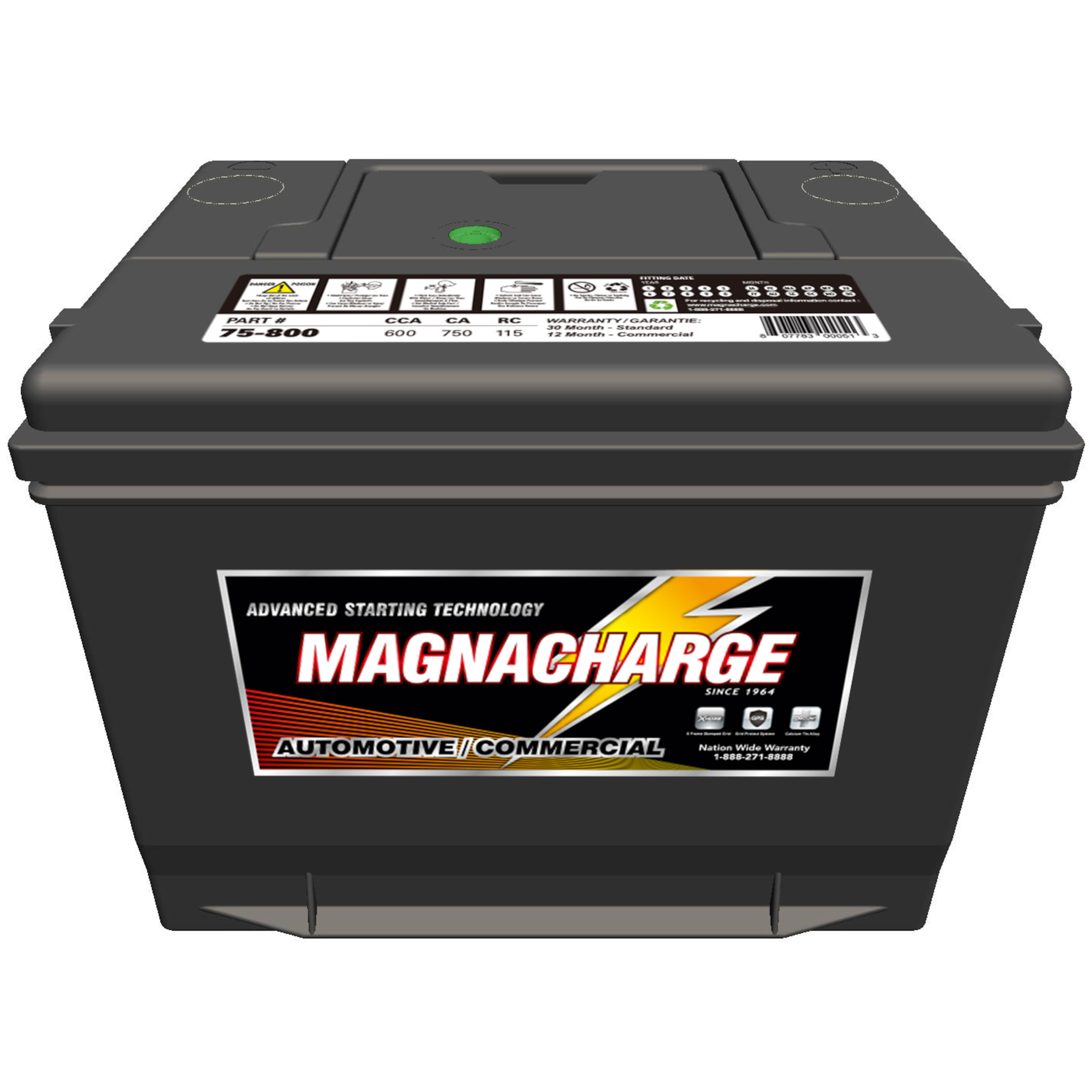 Magnacharge 75-800 Group 75 Car Battery