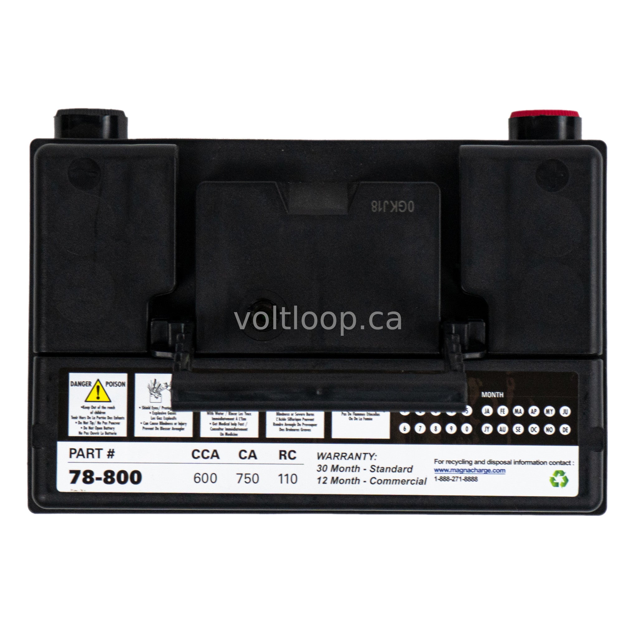 Magnacharge 78-800 12V Car Battery | Group 78 – Voltloop Battery Store