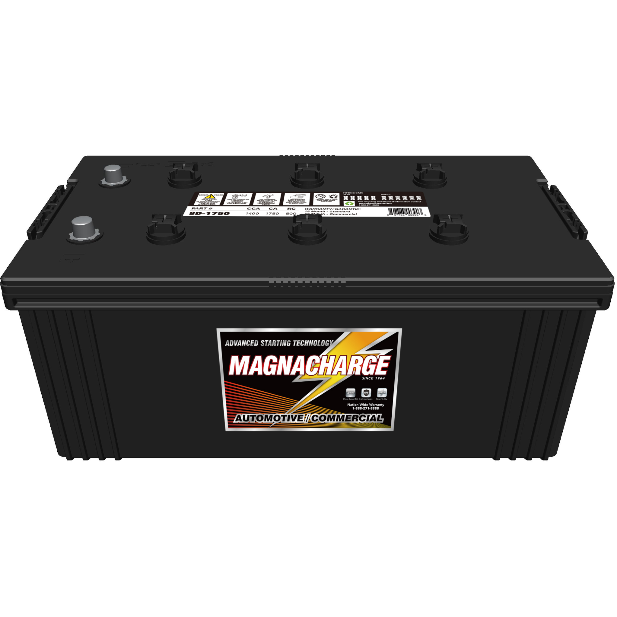 Magnacharge Magnacharge 8D-1750 12V Truck & Commercial Battery – Voltloop Battery Store