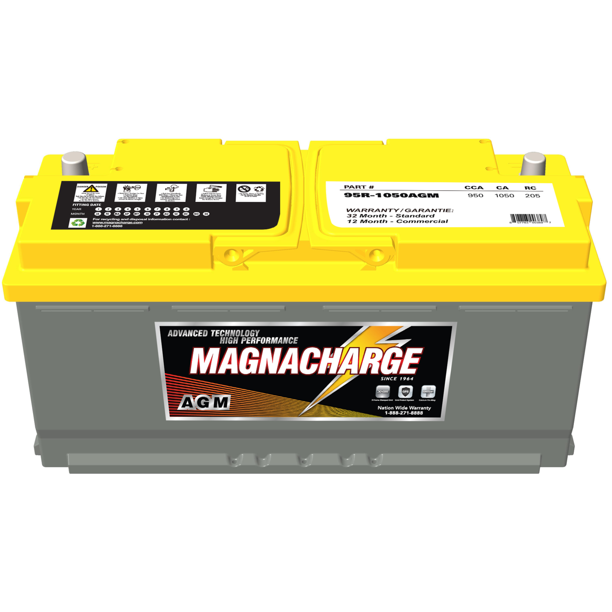 Magnacharge 95R-1050AGM Group 95R AGM Car Battery