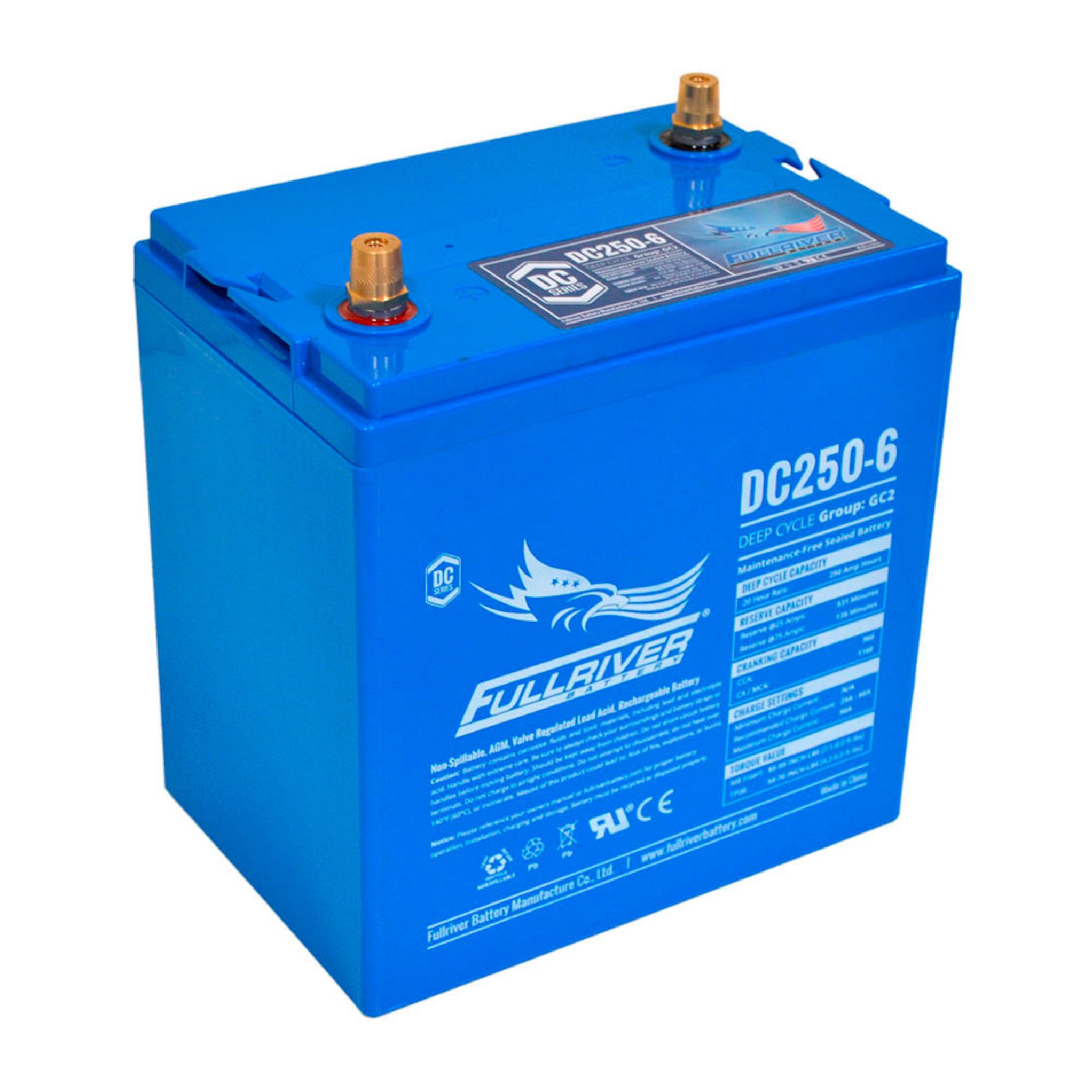 Fullriver DC250-6 6V Deep Cycle AGM Group GC2 Battery – Voltloop