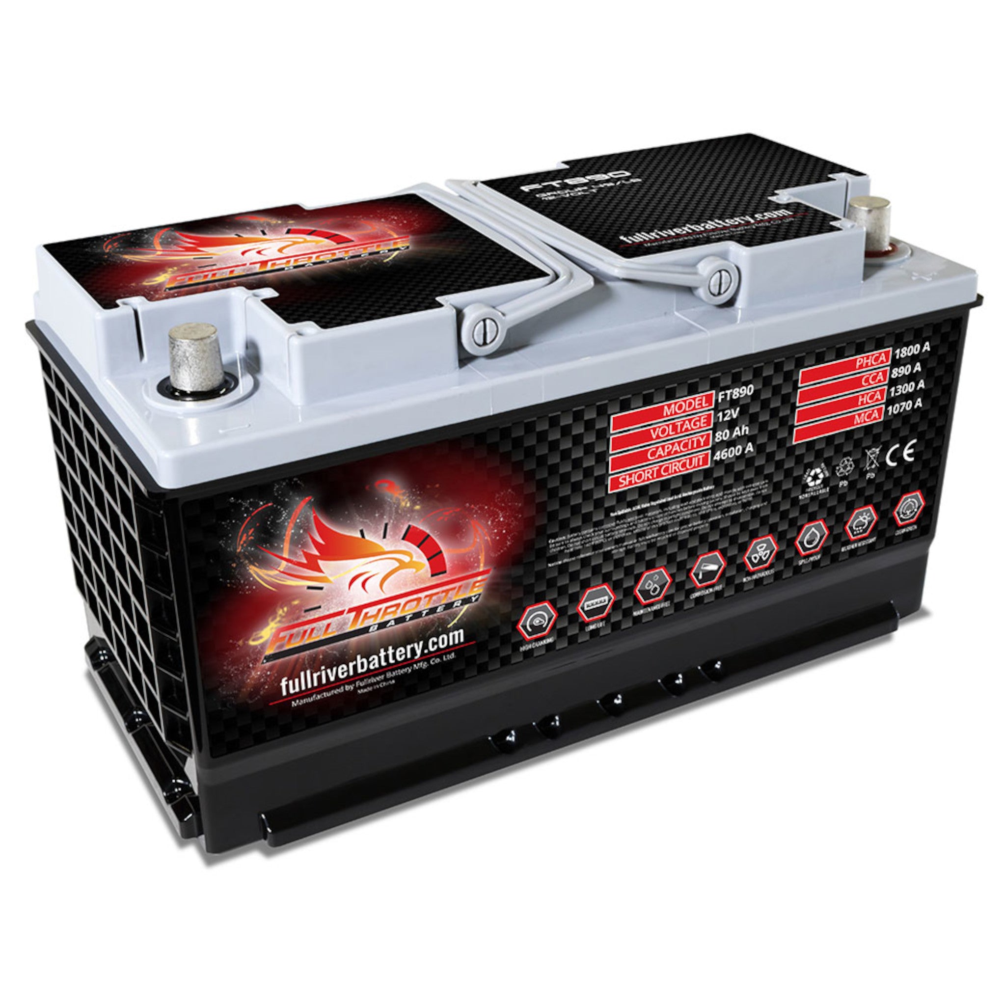 Full Throttle FT890-49 12V High Performance AGM Group 49 Battery