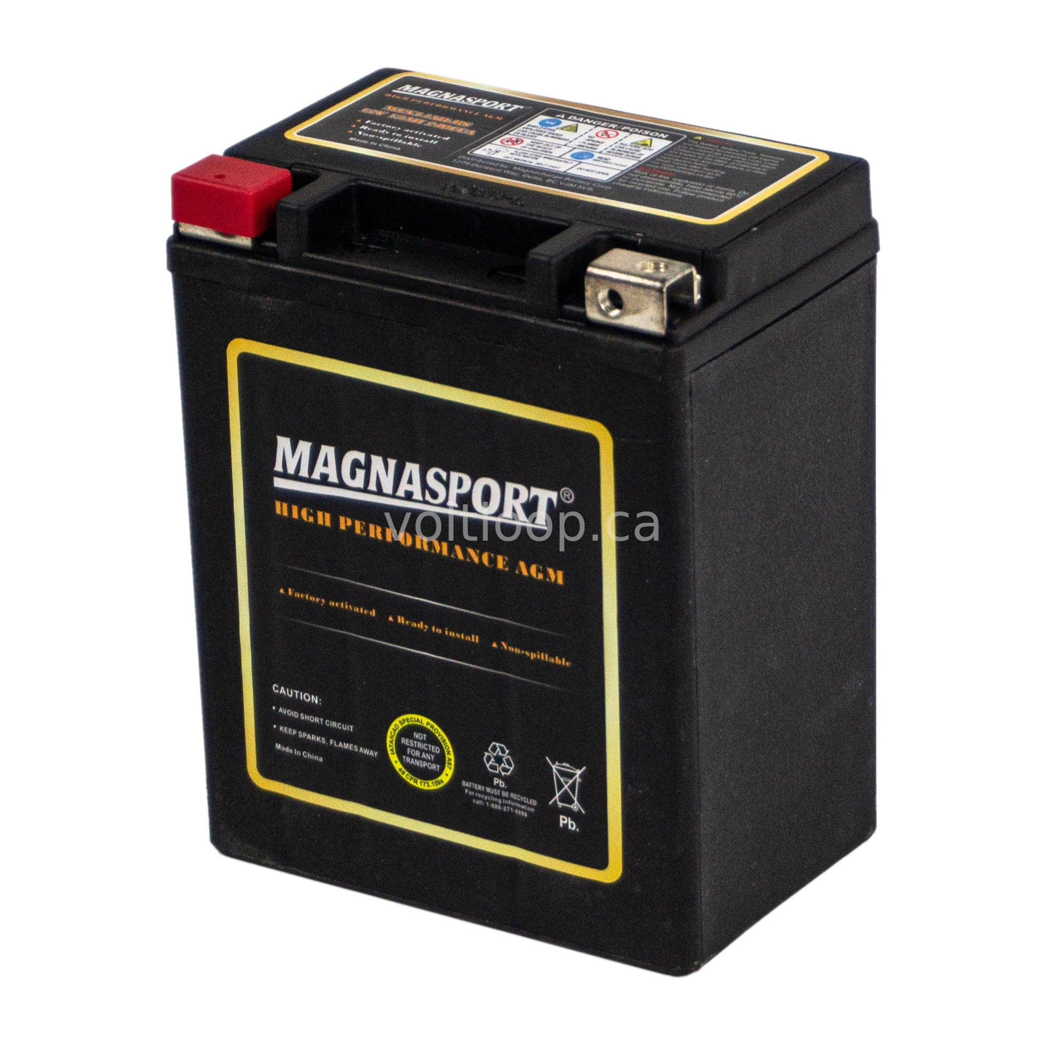 Magnasport MTX14AH-BS 12V Factory Activated AGM Battery – Voltloop