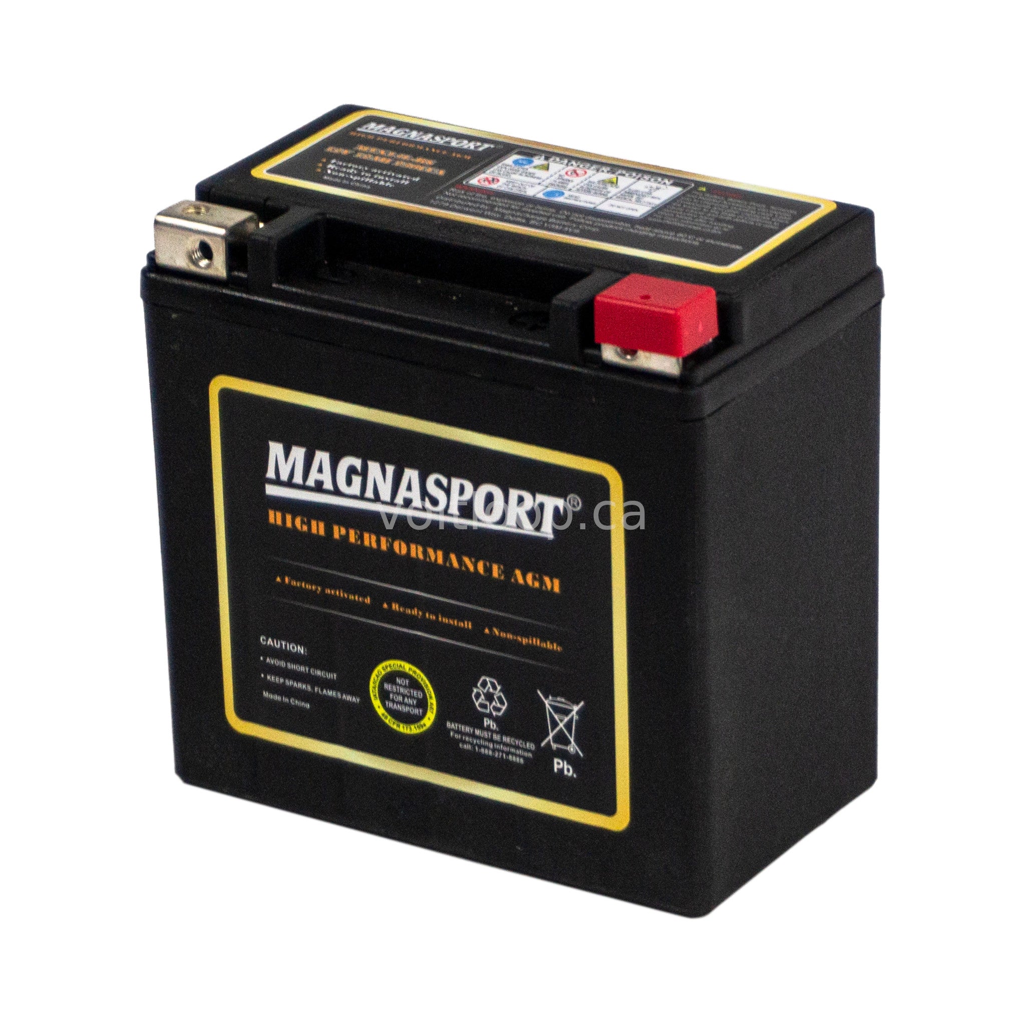 Magnasport MTX14L-BS 12V Factory Activated AGM Battery – Voltloop