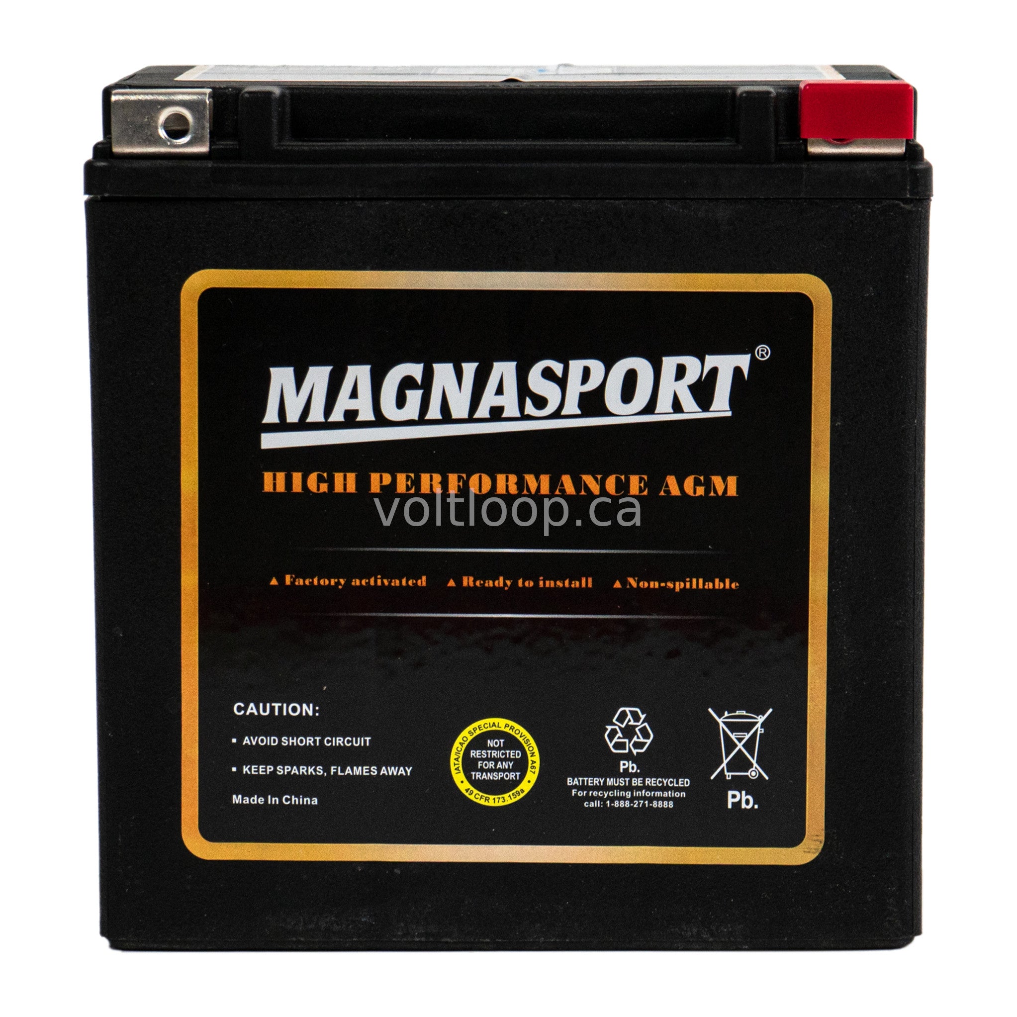 Magnasport MTX30L-BS 12V Factory Activated AGM Battery – Voltloop