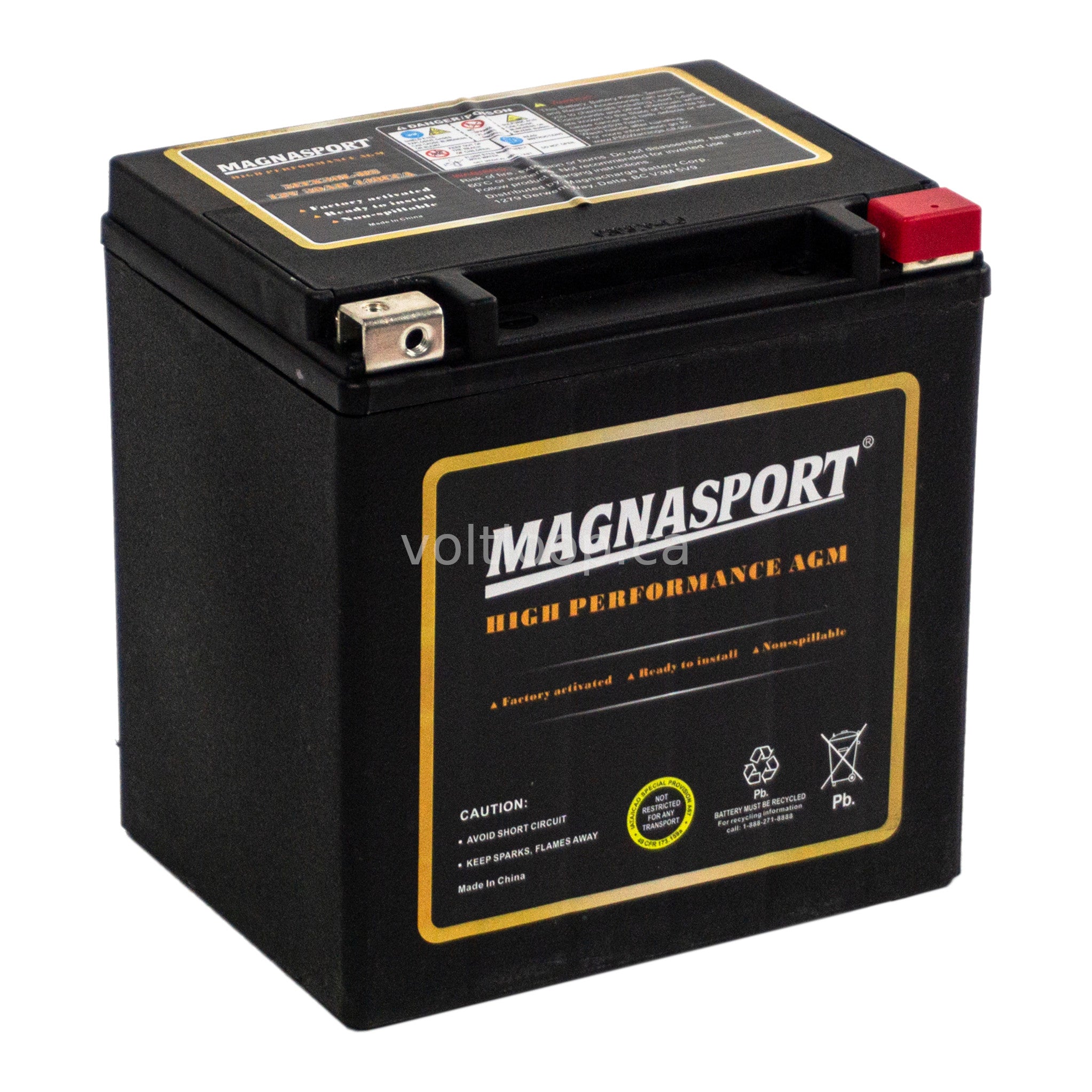 Magnasport MTX30L-BS 12V Factory Activated AGM Battery – Voltloop
