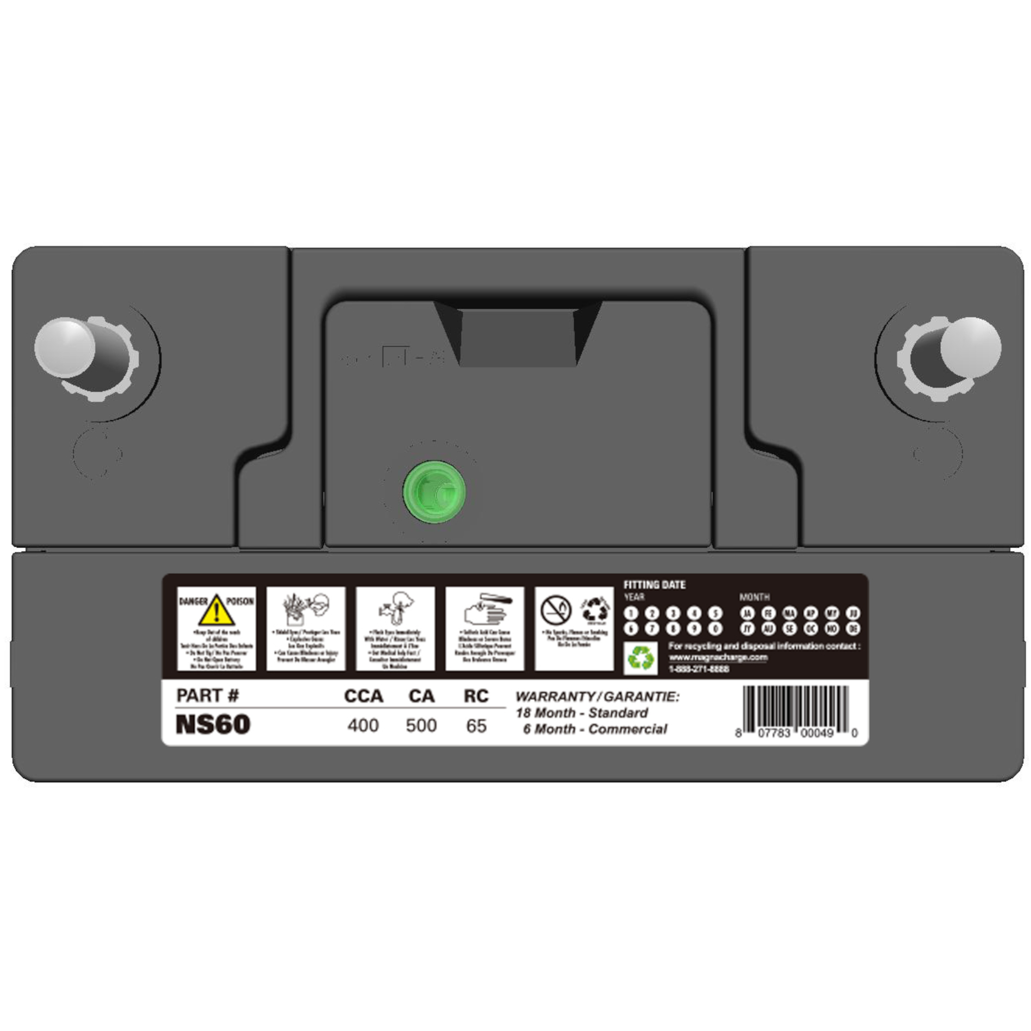 Magnacharge NS60 12V Car Battery