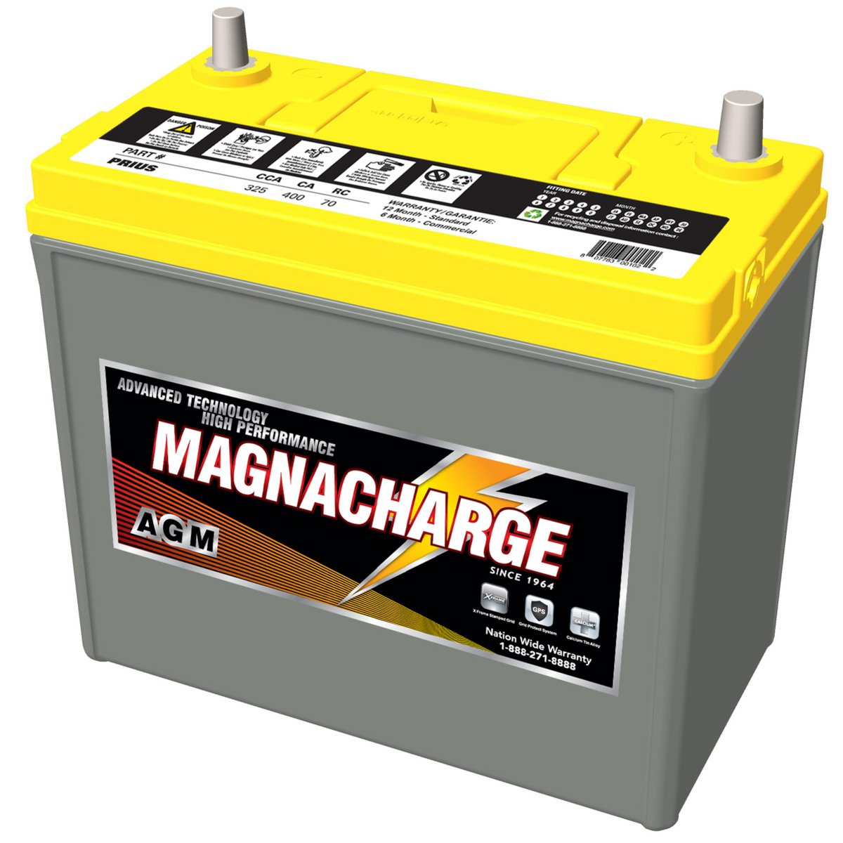 Magnacharge PRIUS 12V AGM Car Battery | 400 CCA – Voltloop Canada