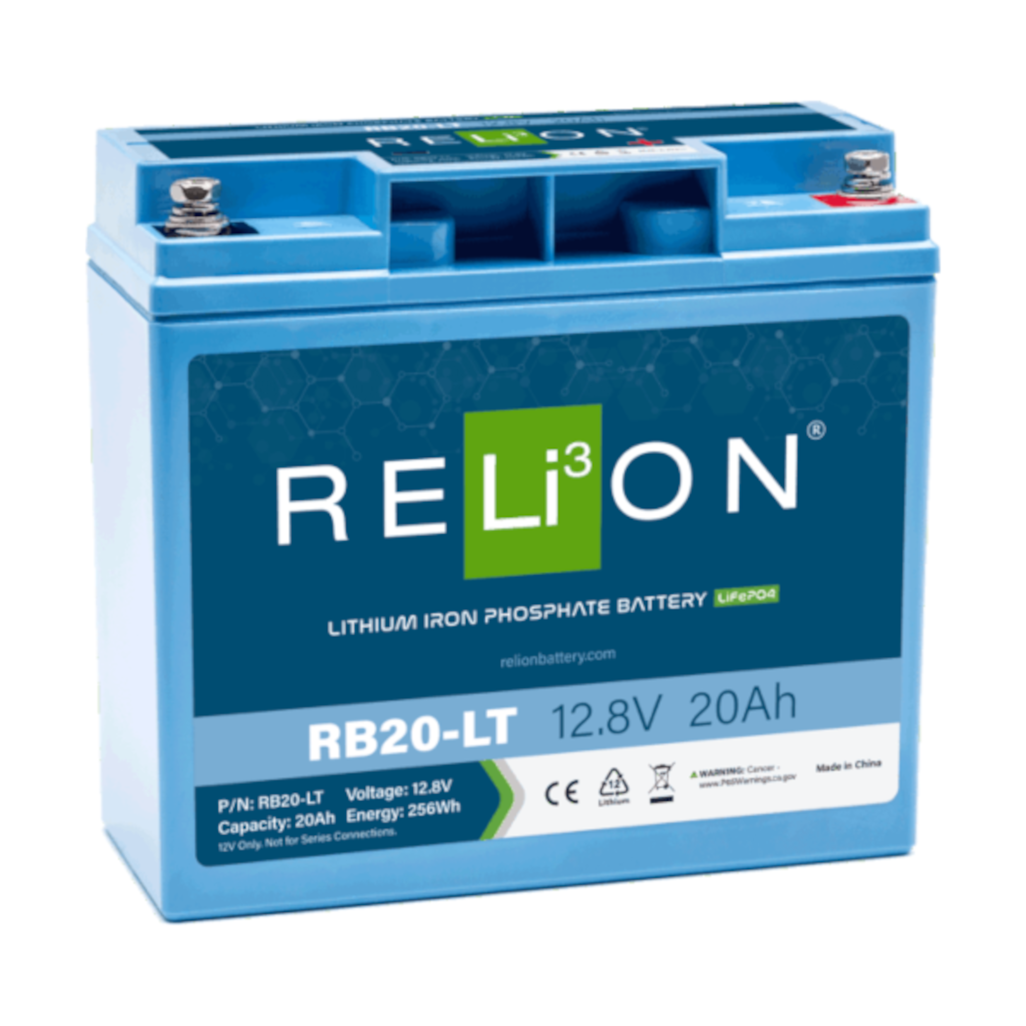 Relion RB20-LT 12V LiFePO4 Lithium Deep Cycle Battery