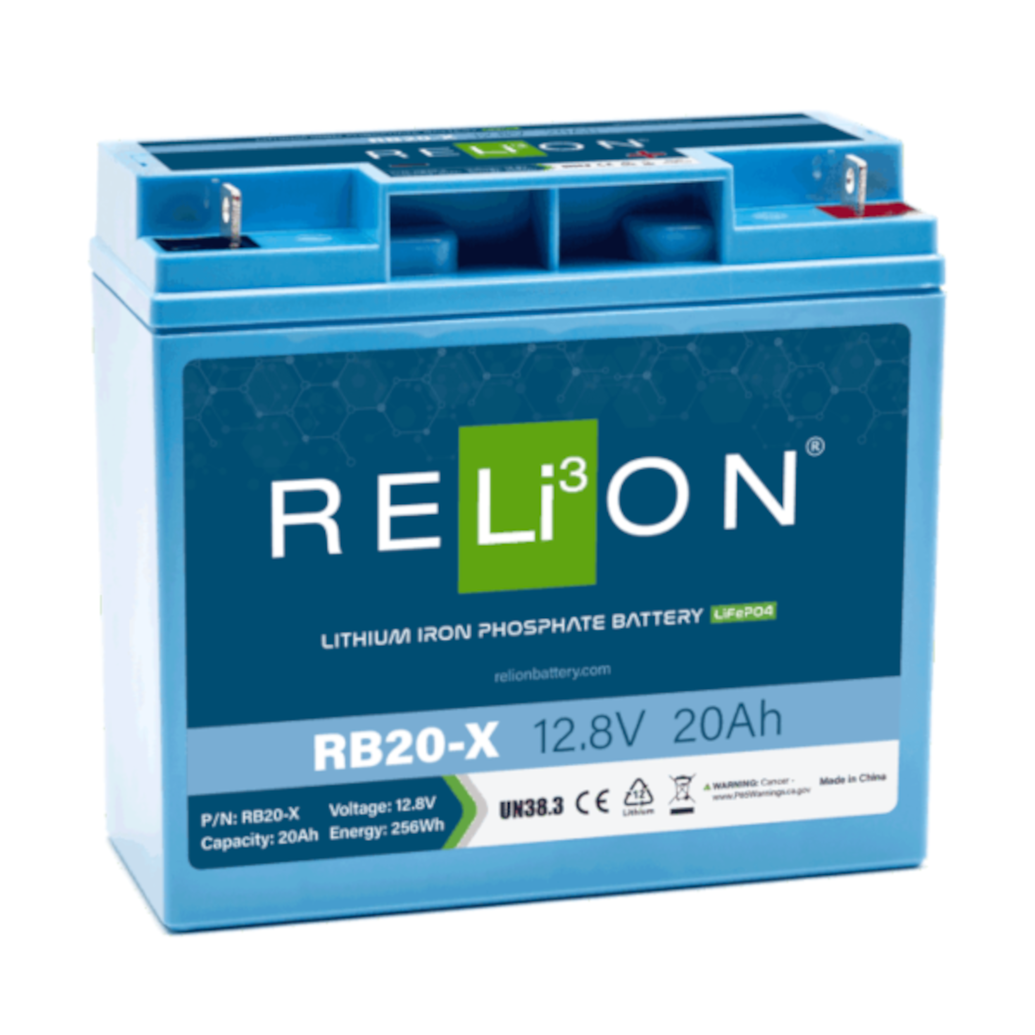Relion RB20-X 12V LiFePO4 Lithium Deep Cycle Battery