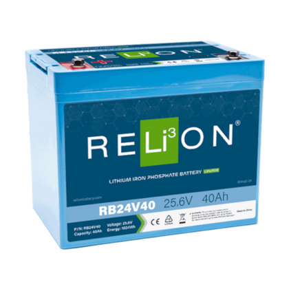 Relion RB24V40 24V LiFePO4 Lithium Deep Cycle Battery