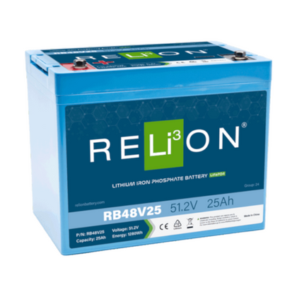 Relion RB48V25 48V LiFePO4 Lithium Deep Cycle Battery