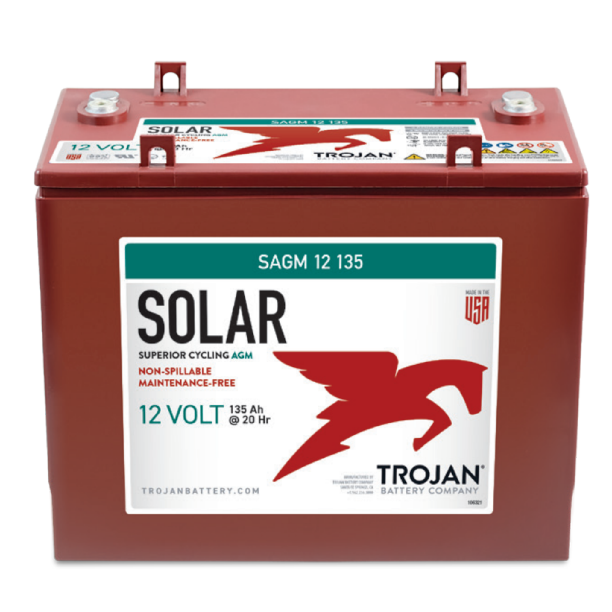 Trojan SAGM 12 135 12V Deep Cycle AGM Solar Battery