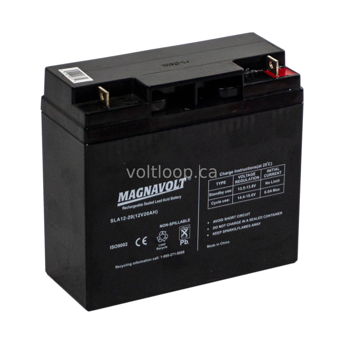 Magnavolt SLA12-20 12V 20Ah Sealed Lead Acid SLA Battery – Voltloop Canada