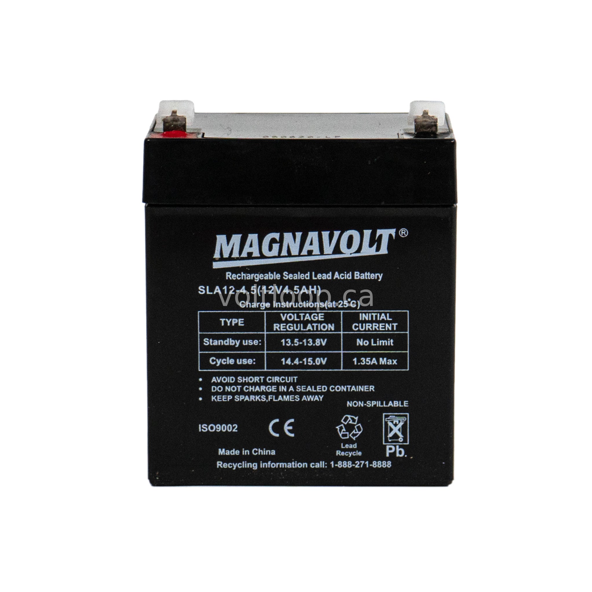 Magnavolt SLA12-4.5 12V 4.5 Ah Sealed Lead Acid Battery