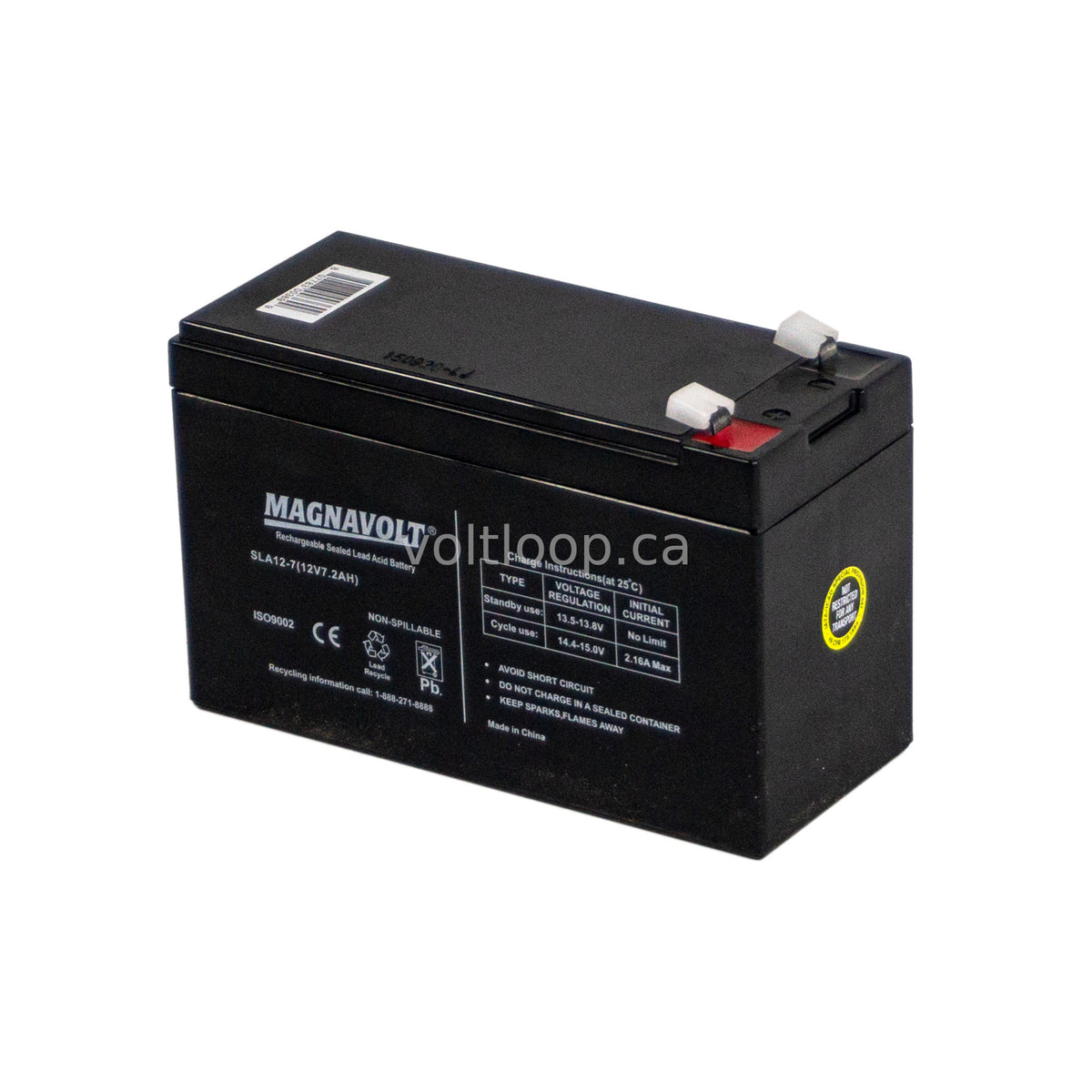 Magnavolt SLA12-7 12V 7Ah Sealed Lead Acid Battery – Voltloop Canada