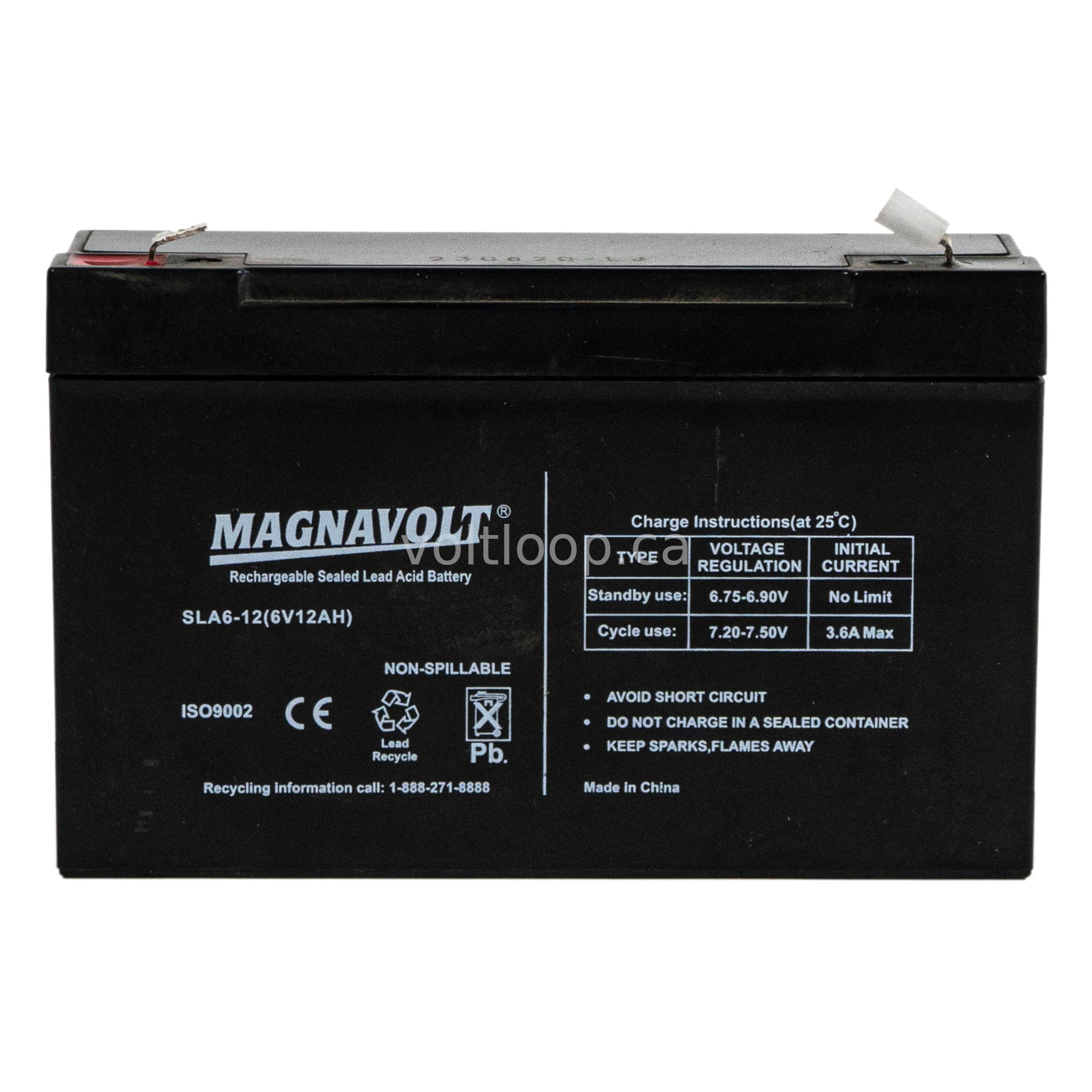 Magnavolt SLA6-12 6V 12 Ah Sealed Lead Acid SLA Battery