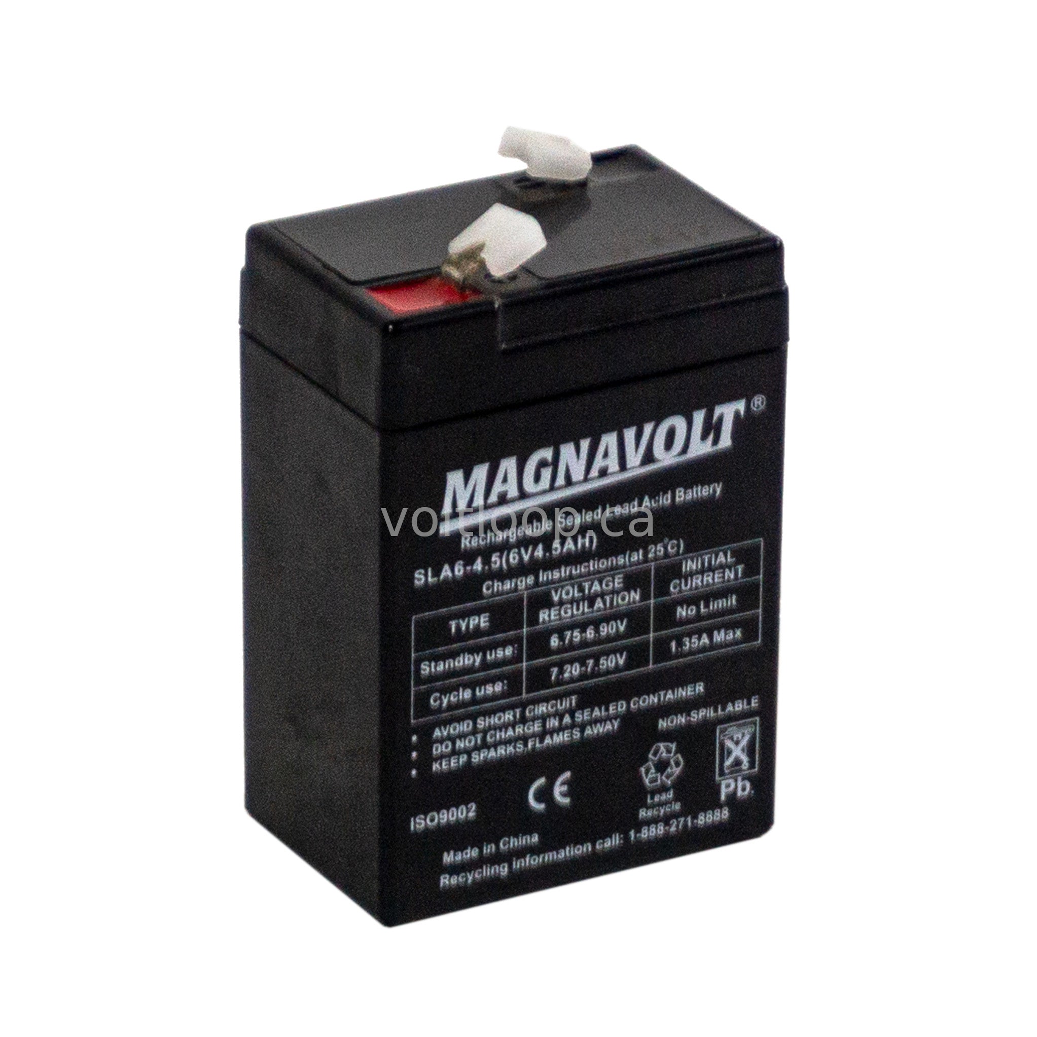 Magnavolt SLA6-4.5 6V 4.5Ah SLA Sealed Lead Acid Battery