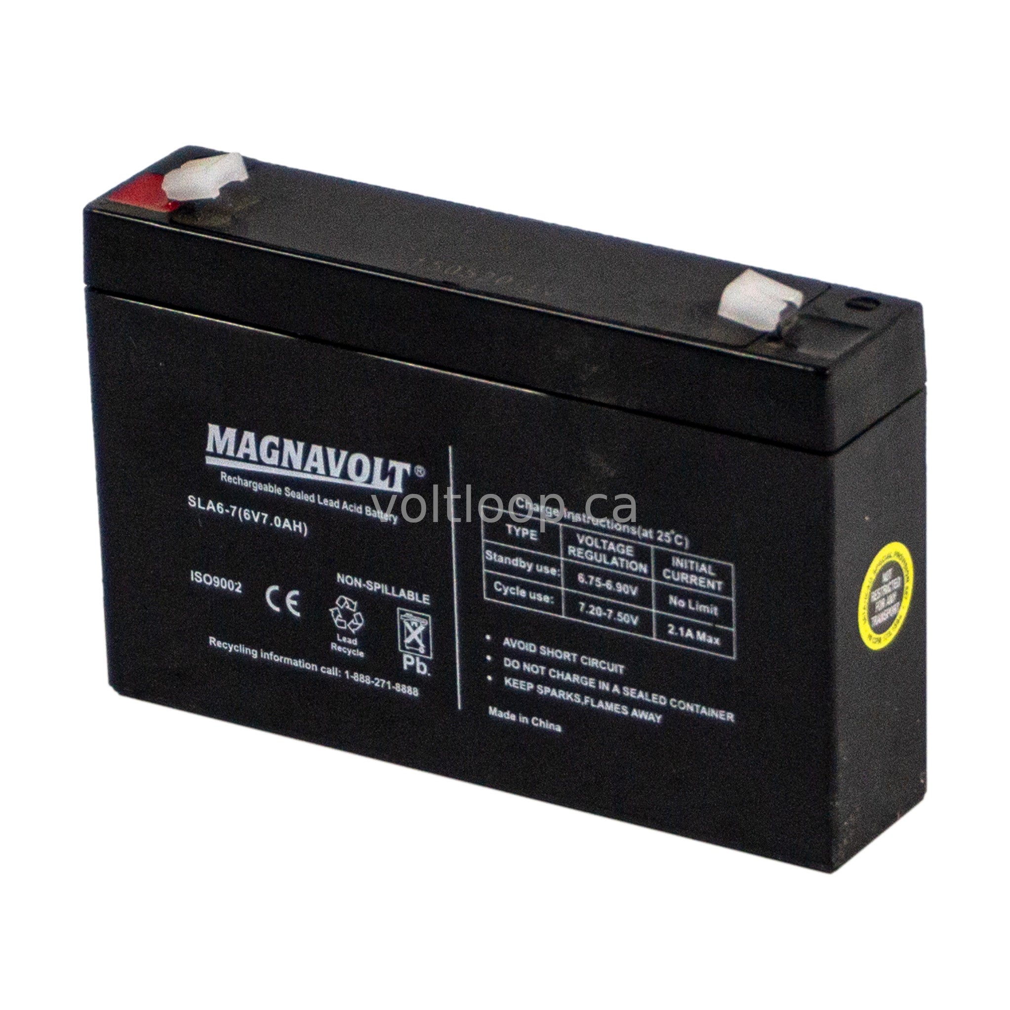 Magnavolt SLA6-7 6V 7 Ah Sealed Lead Acid SLA Battery – Voltloop