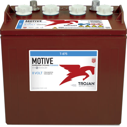 Trojan T-875 8V Group GC8 Deep Cycle Flooded Battery