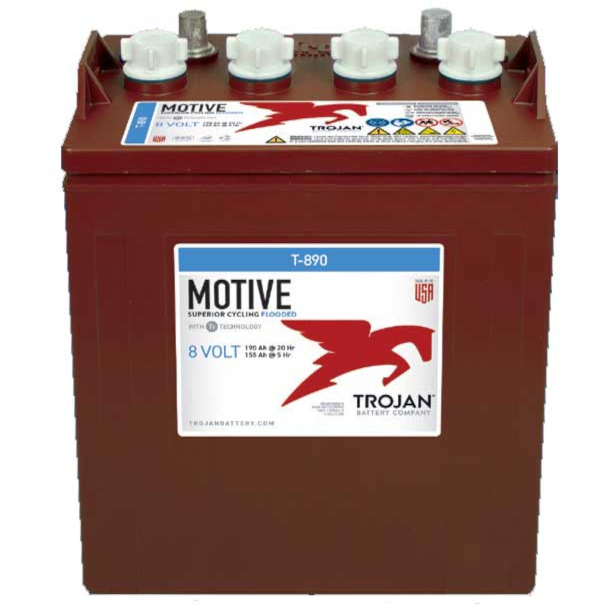 Trojan T-890 8V Deep-Cycle Flooded Battery | Group GC8 – Voltloop