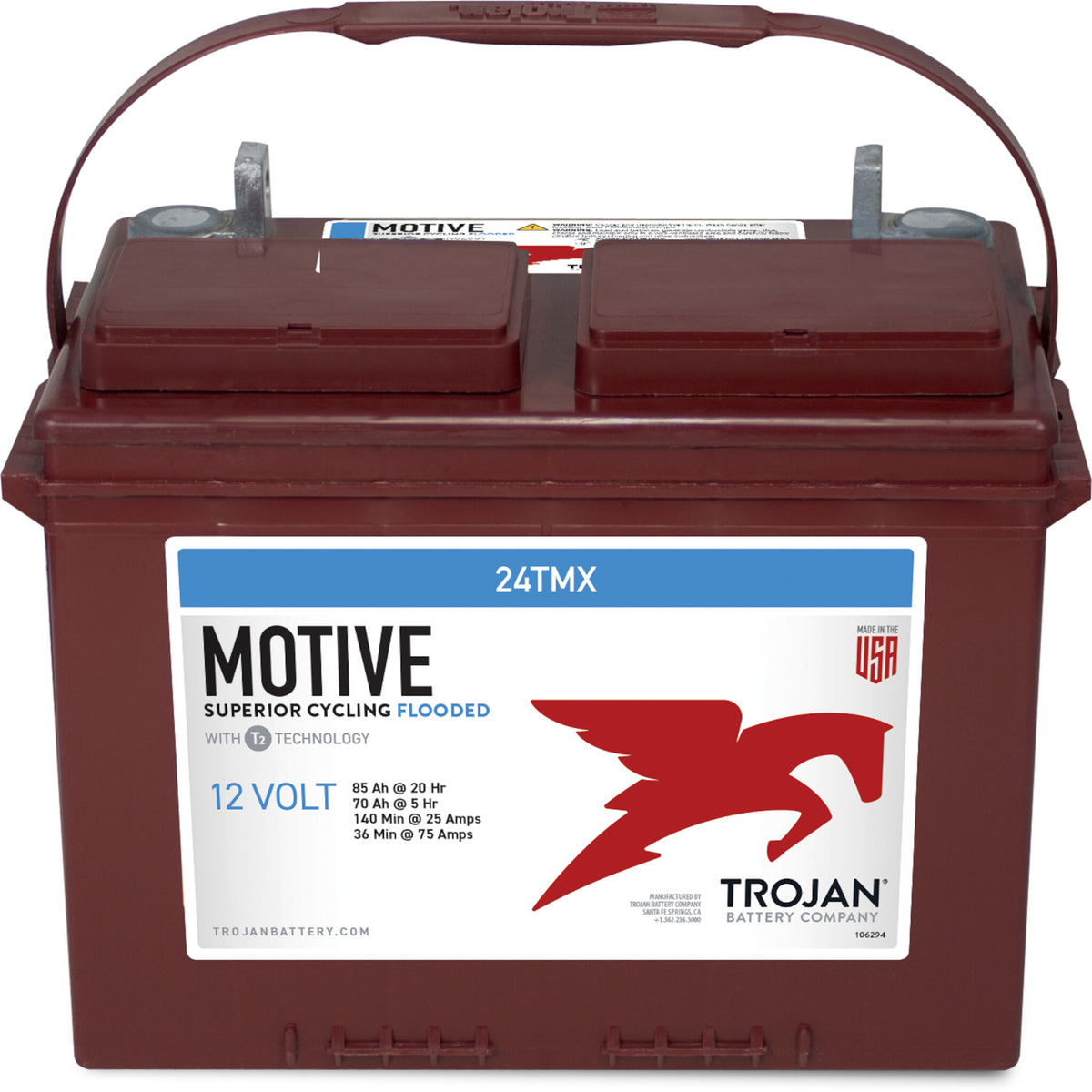 Trojan 24TMX 12V Deep Cycle Flooded Battery | Group 24 – Voltloop Canada