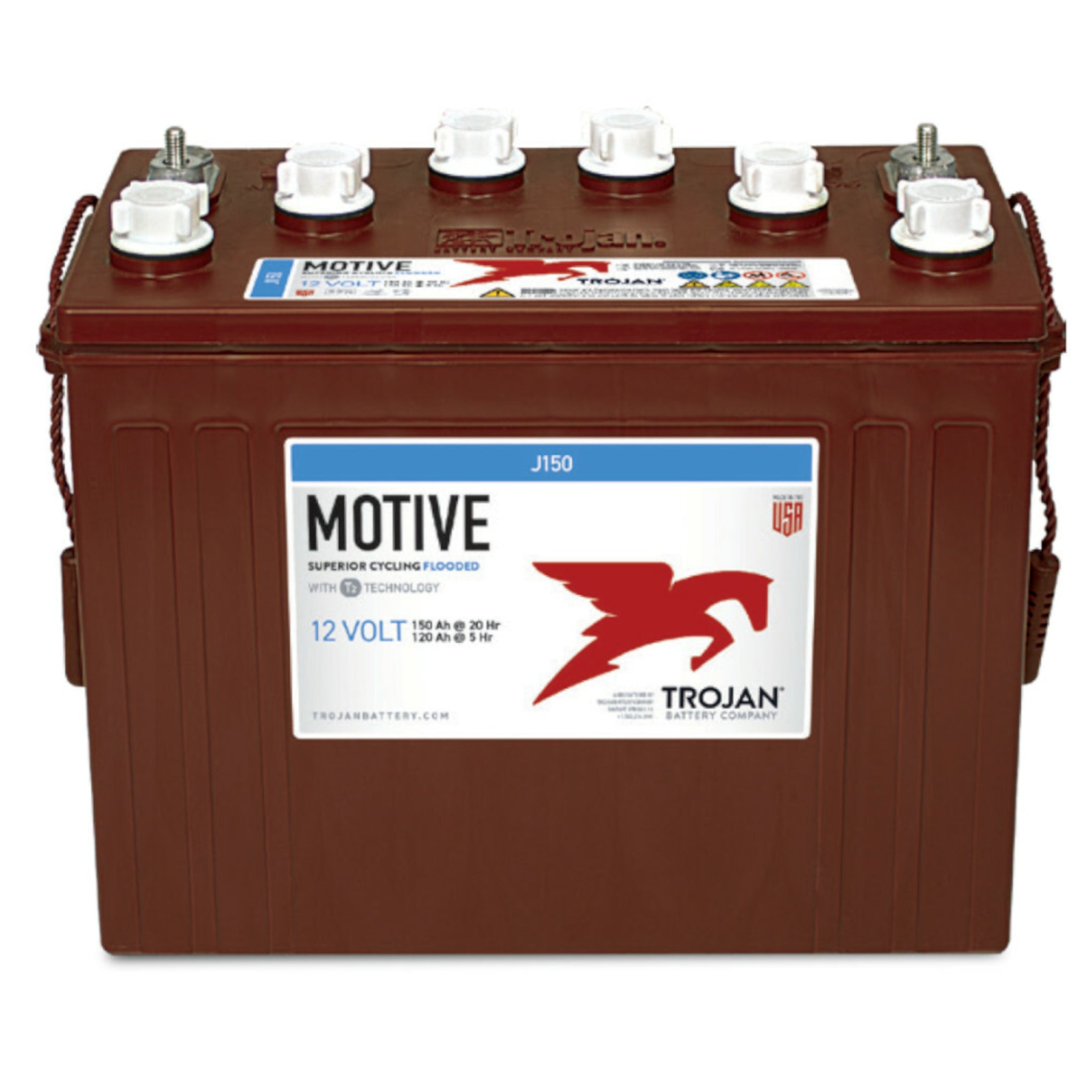 Trojan J150 12V Group GC12 Deep Cycle Flooded Battery