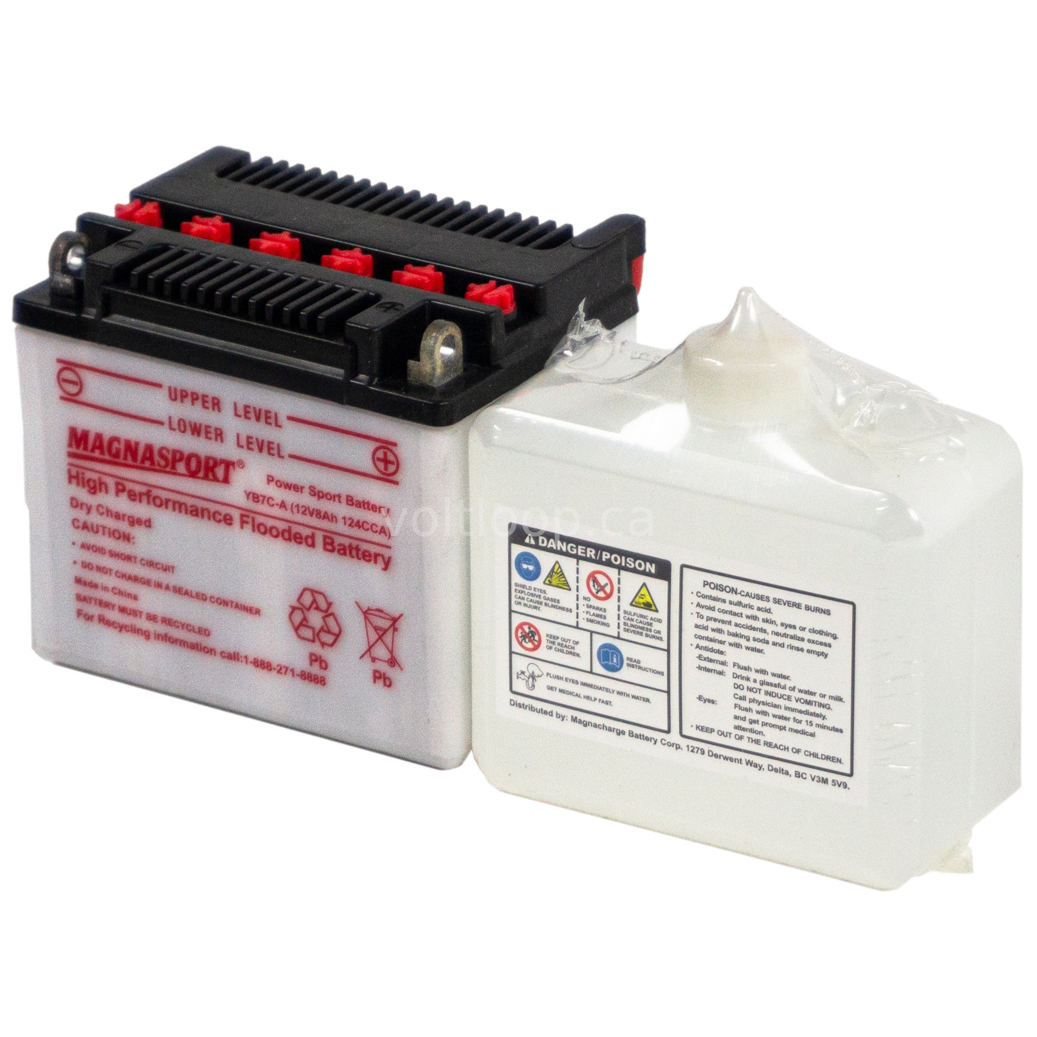 YB7C-A 12V Premium Flooded Battery | 124 CCA